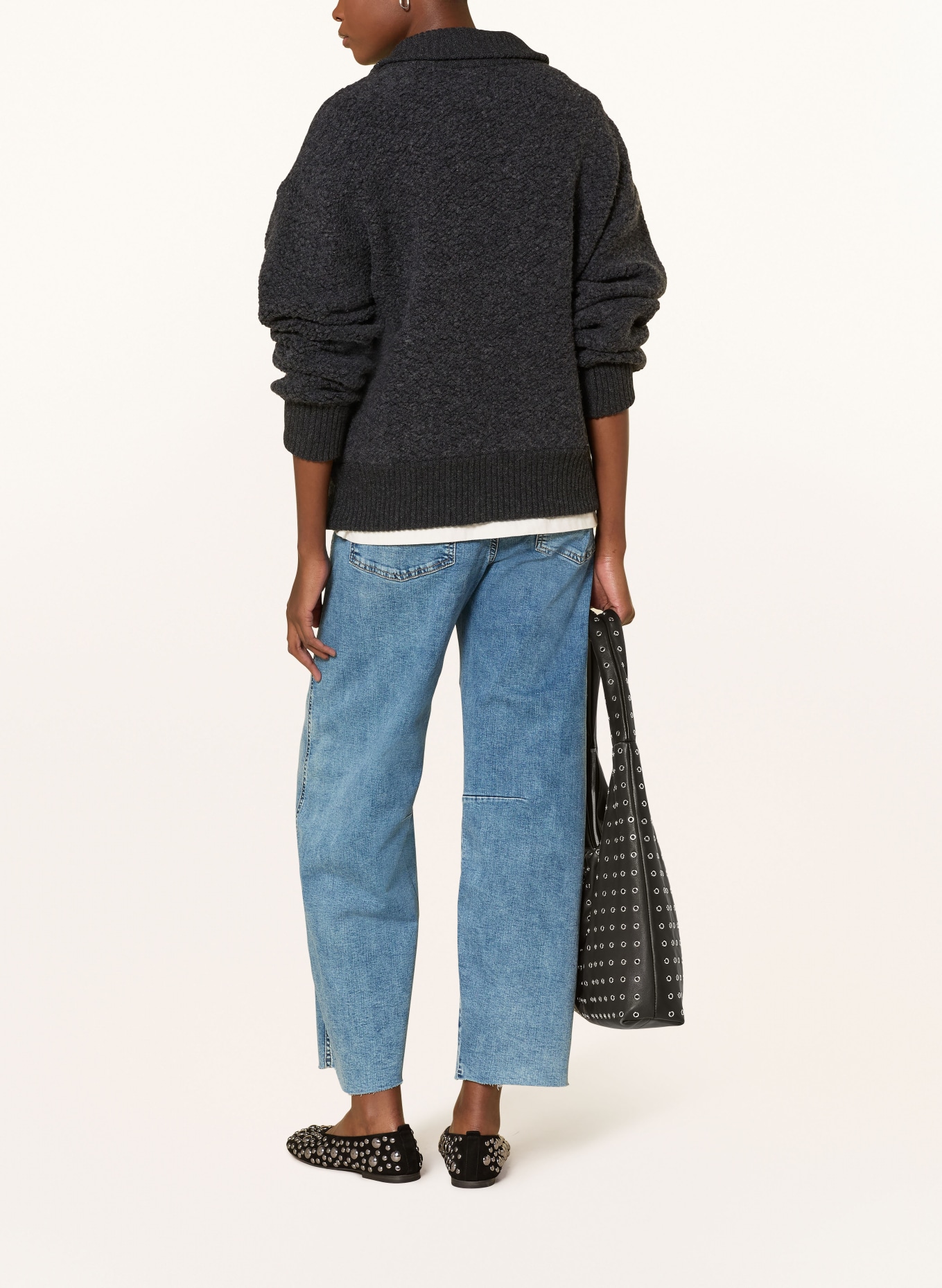 mavi LEILA boyfriend jeans with studs: 91138 Mid Shaded GLAM