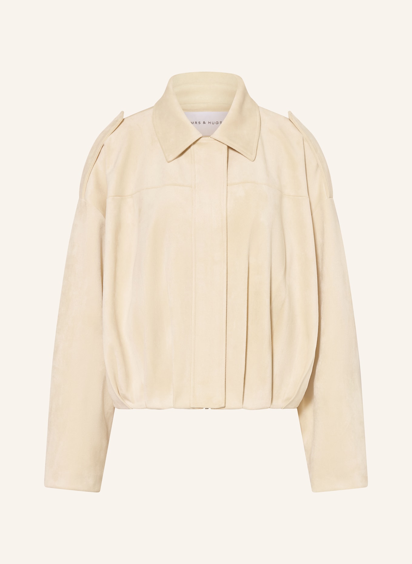 MRS & HUGS Jacke in Lederoptik: CREME