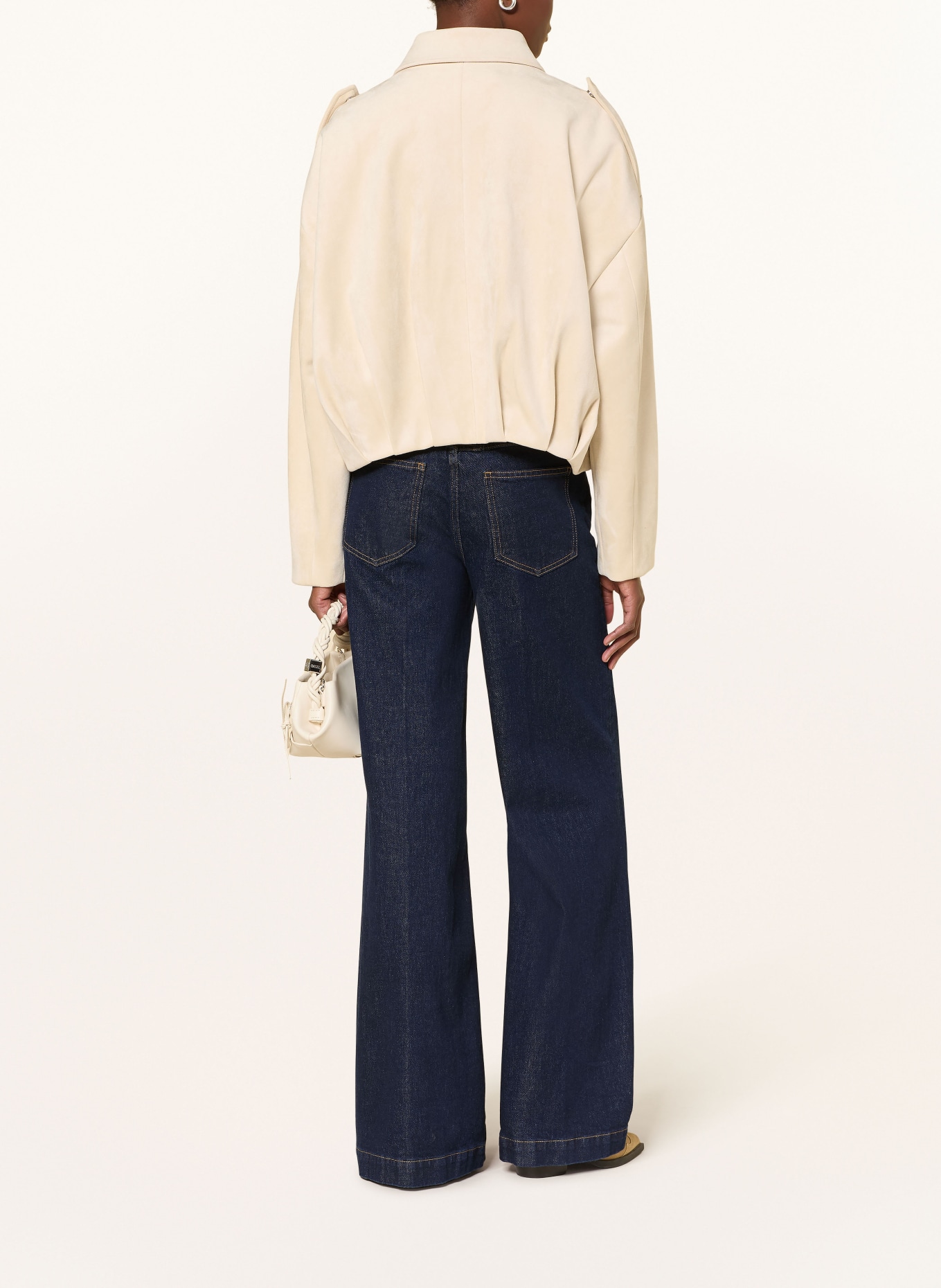 MRS & HUGS Jacke in Lederoptik: CREME