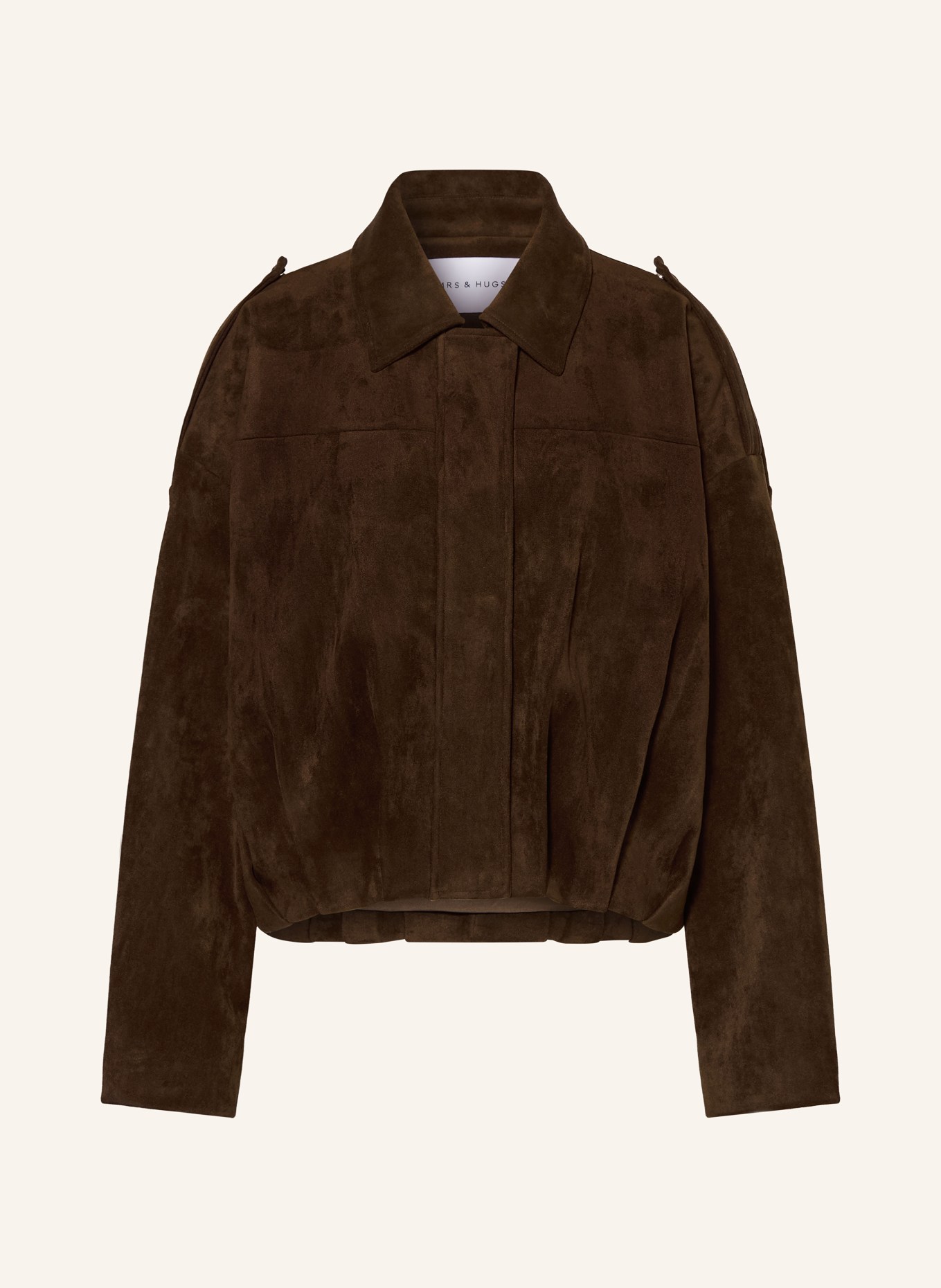 MRS & HUGS Jacke in Lederoptik: DUNKELBRAUN