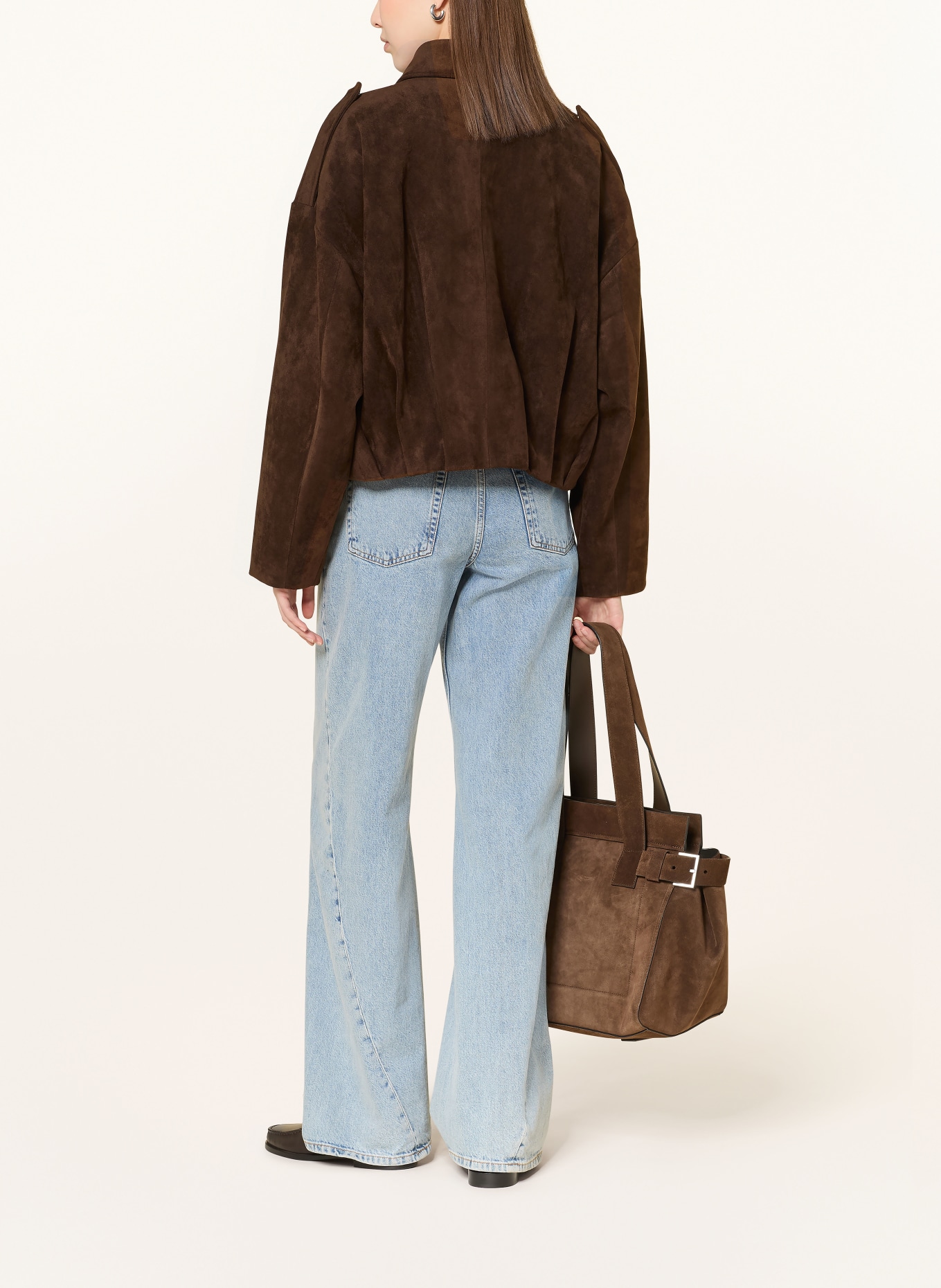 MRS & HUGS Jacke in Lederoptik: DUNKELBRAUN