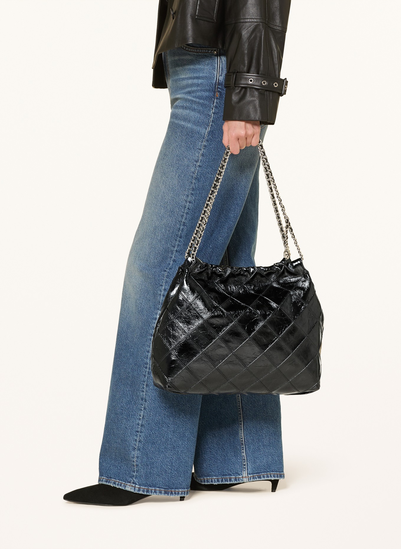 TORY BURCH Schoudertas FLEMING: ZWART