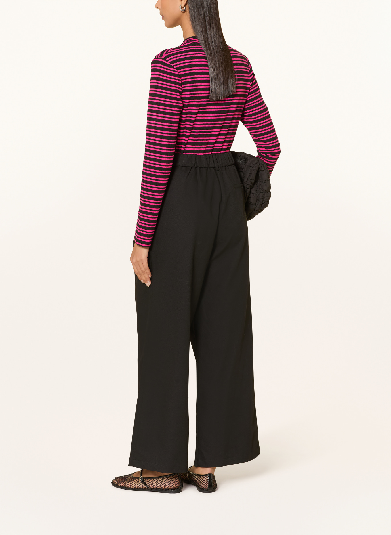 MORE & MORE Long sleeve shirt: NEON PINK / BLACK