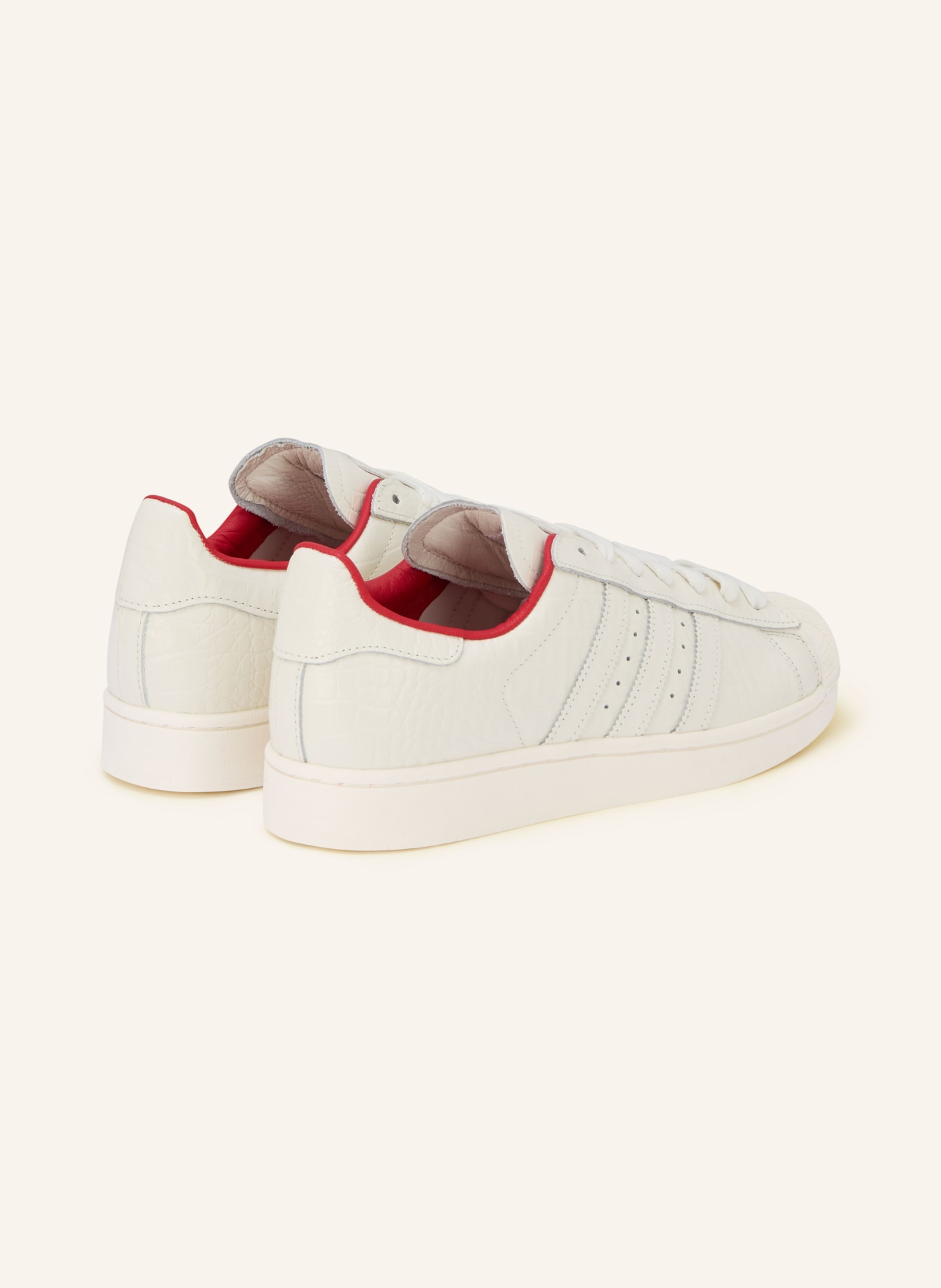 adidas Originals SUPERSTAR II sneaker: WHITE / RED