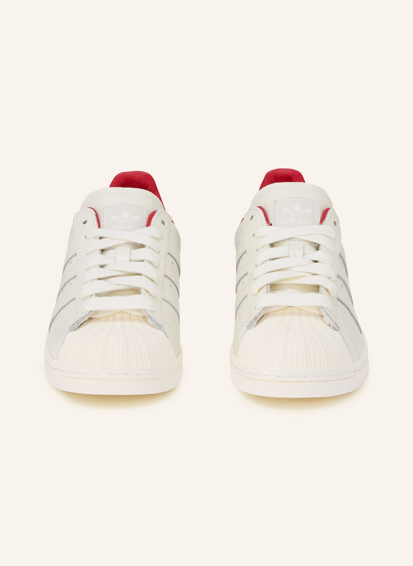 adidas Originals SUPERSTAR II sneaker: WHITE / RED