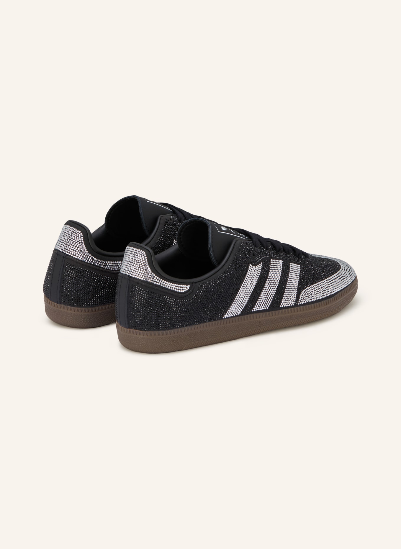 adidas Originals SAMBA OG sneakers with gemstones: BLACK / SILVER / WHITE