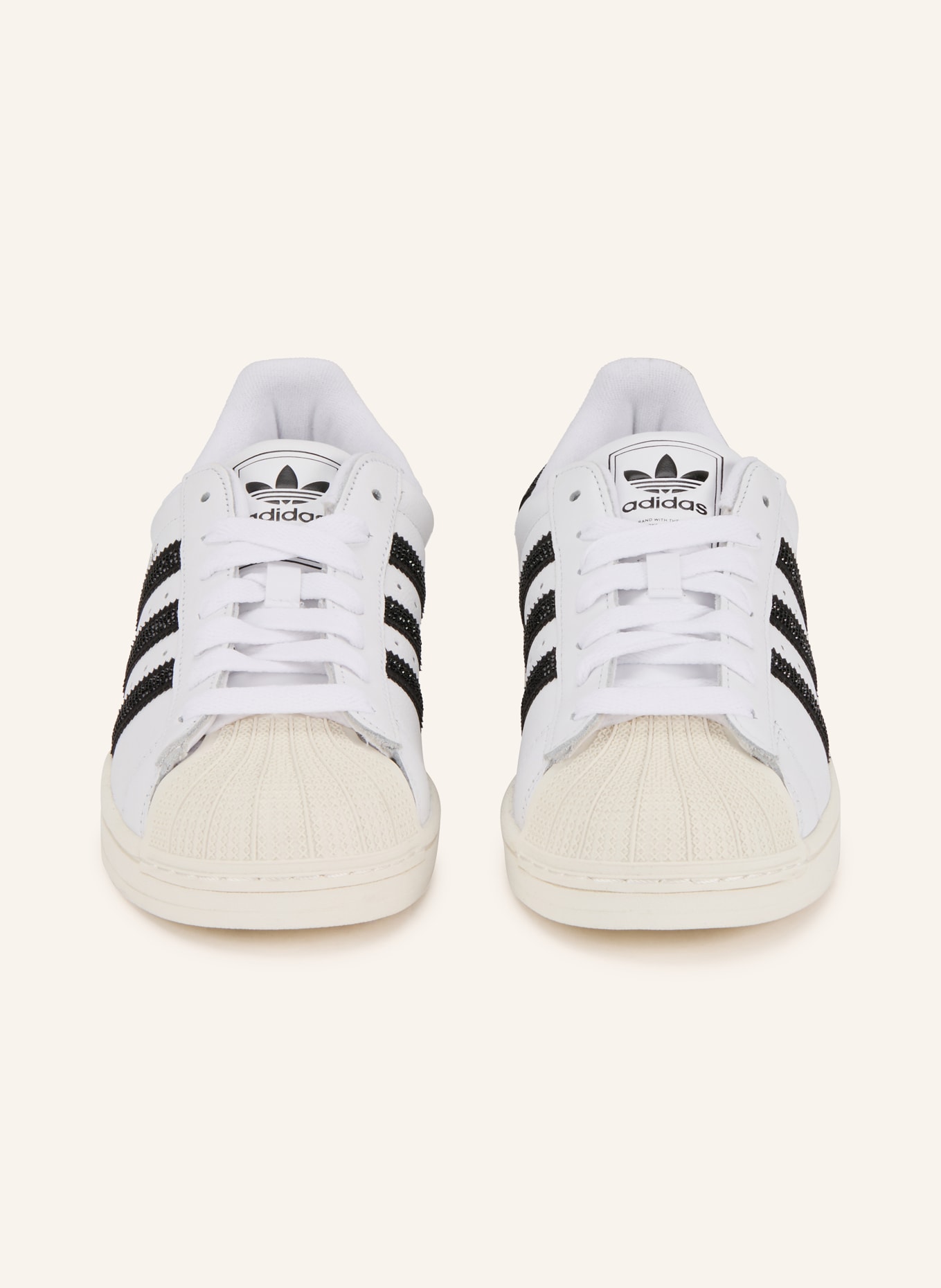 adidas Originals Sneaker SUPERSTAR II mit Schmucksteinen: WEISS / SCHWARZ