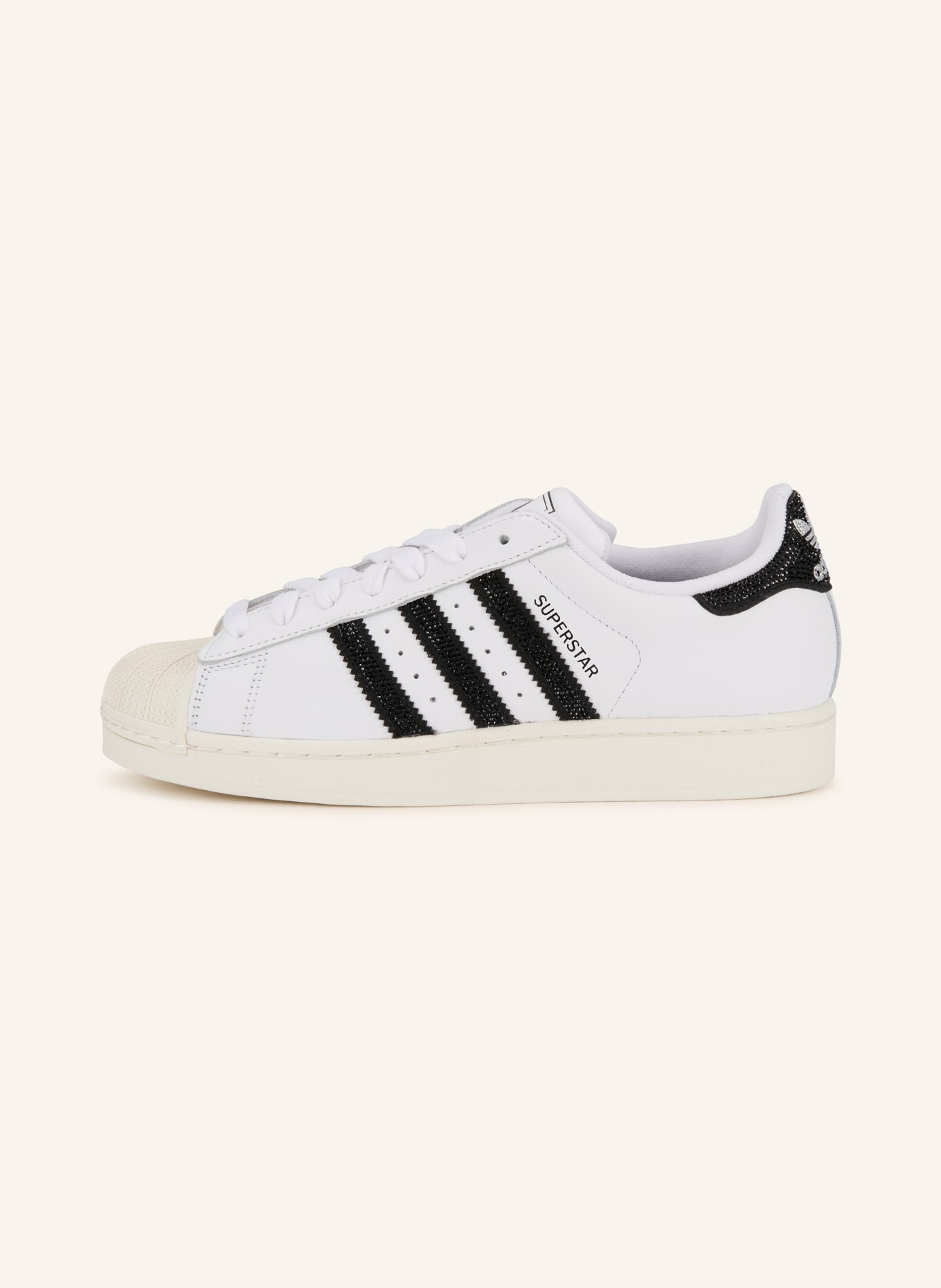 adidas Originals Sneaker SUPERSTAR II mit Schmucksteinen: WEISS / SCHWARZ