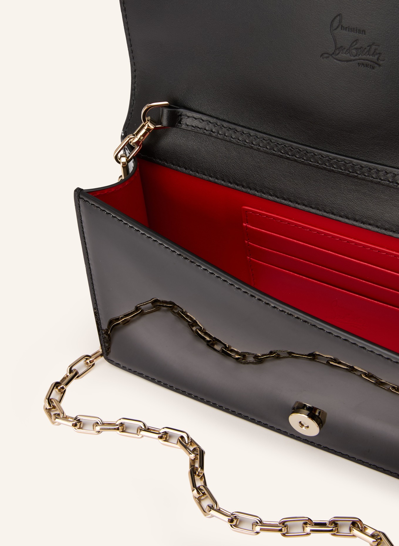 Christian Louboutin Schultertasche BETTINA: SCHWARZ / GOLD