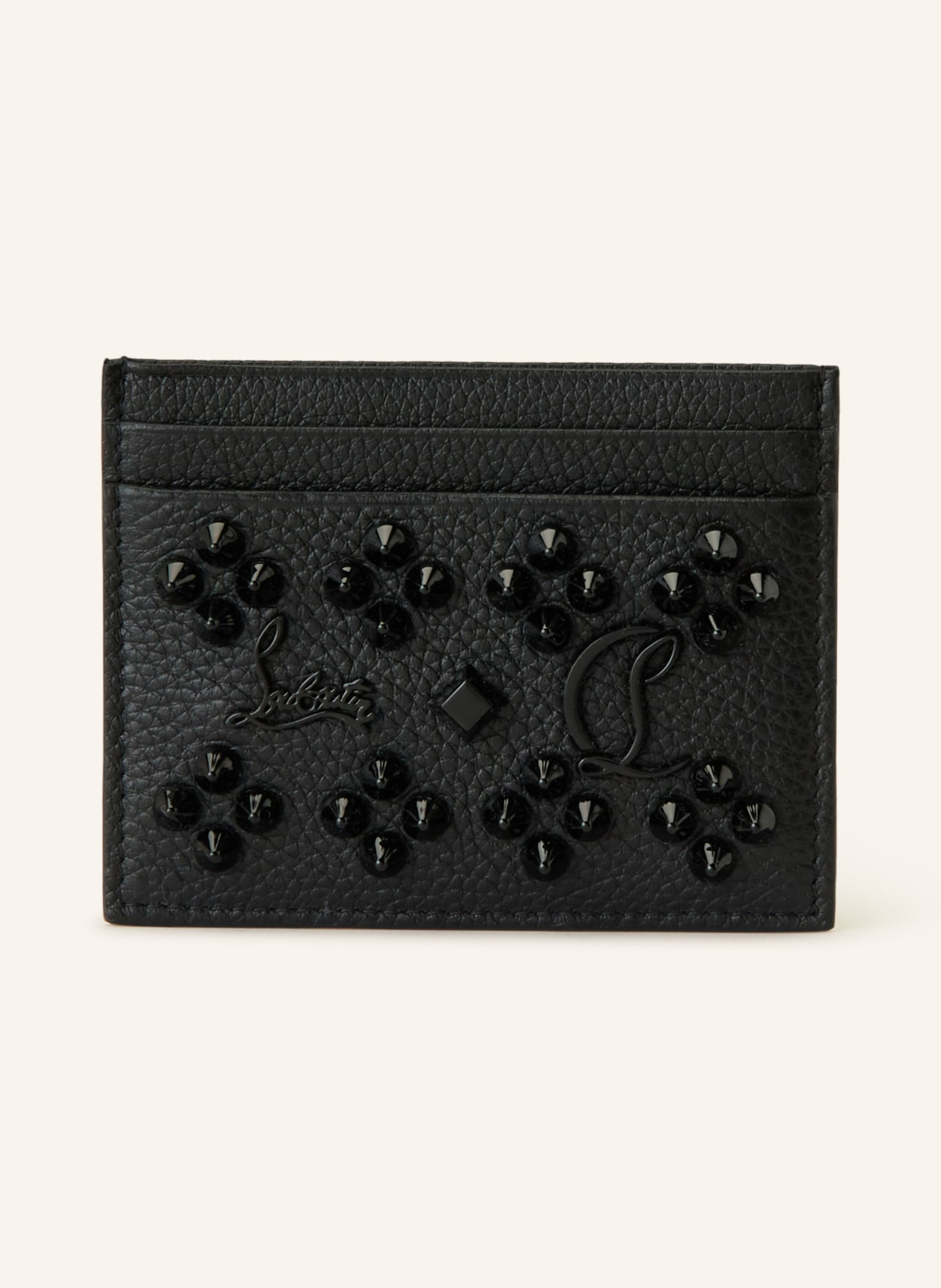 Christian Louboutin Etui na karty z nitami: CZARNY