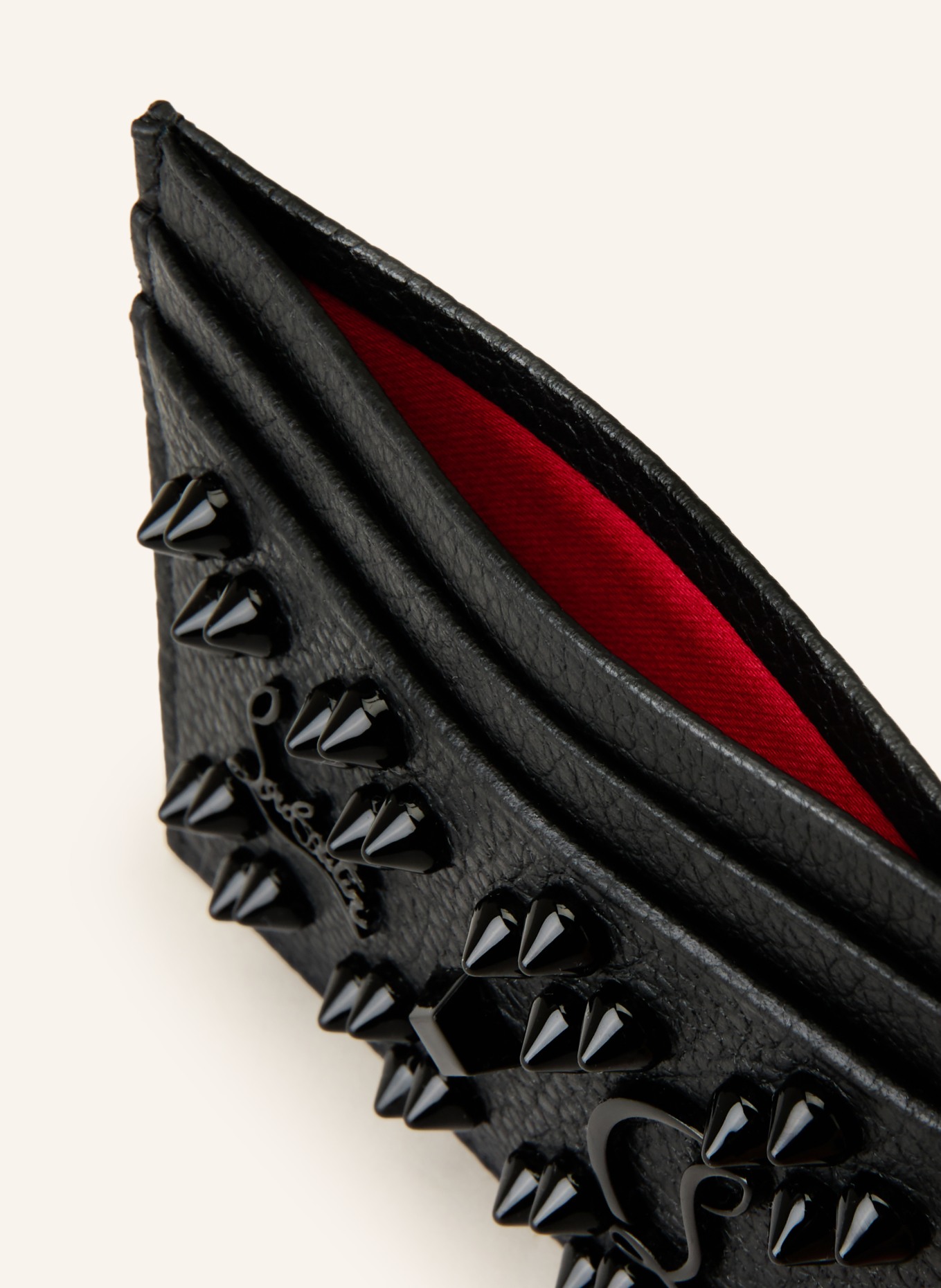 Christian Louboutin Etui na karty z nitami: CZARNY