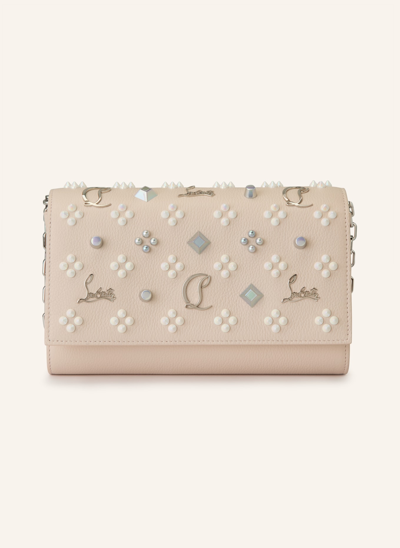 Christian Louboutin PALOMA shoulder bag with studs: LIGHT PINK