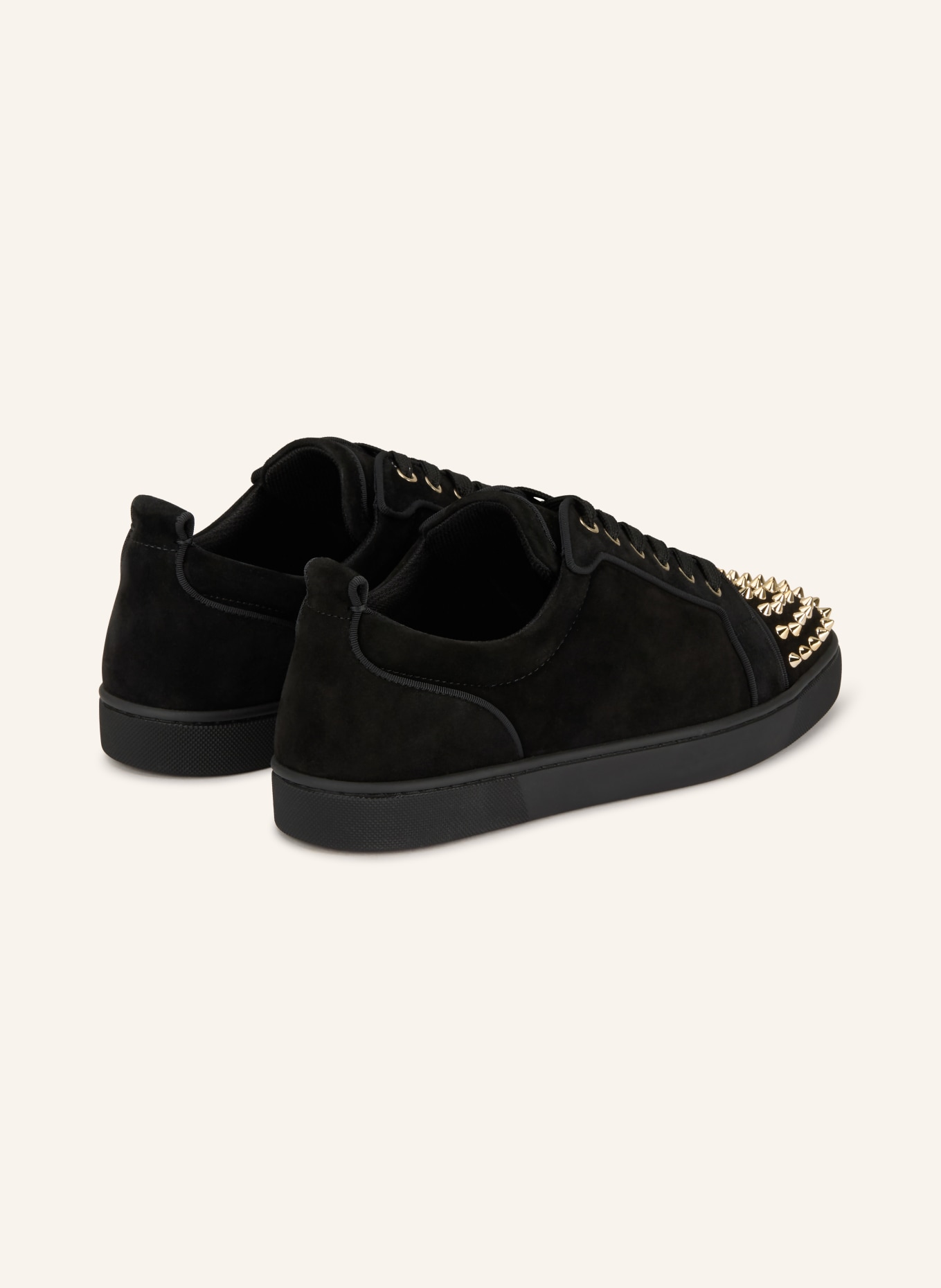 Christian Louboutin Sneaker LOUIS JUNIOR mit Nieten: SCHWARZ / GOLD