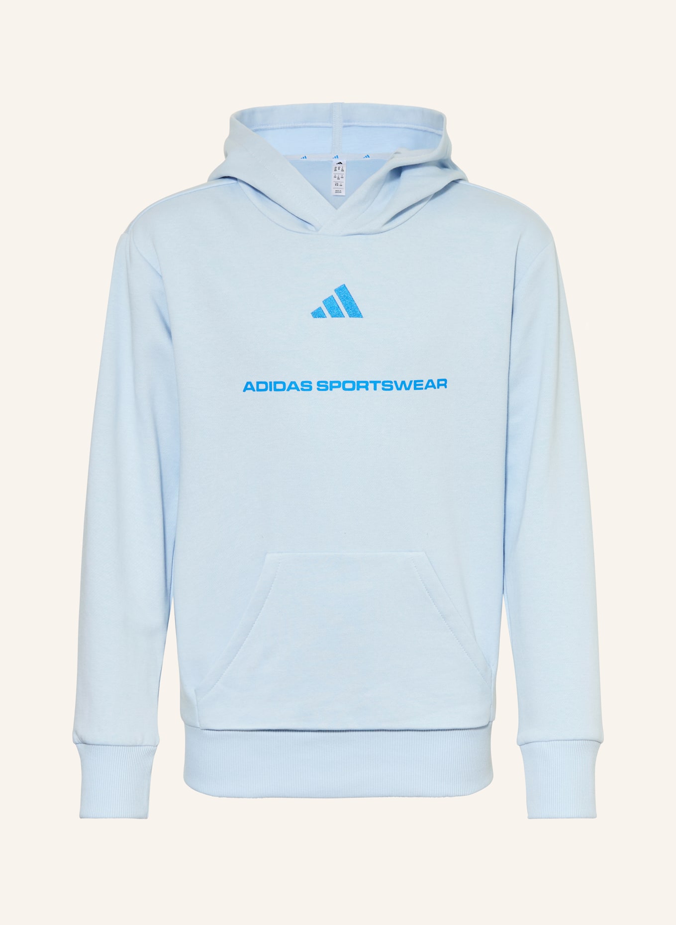 adidas Hoodie SLOGAN: HELLBLAU