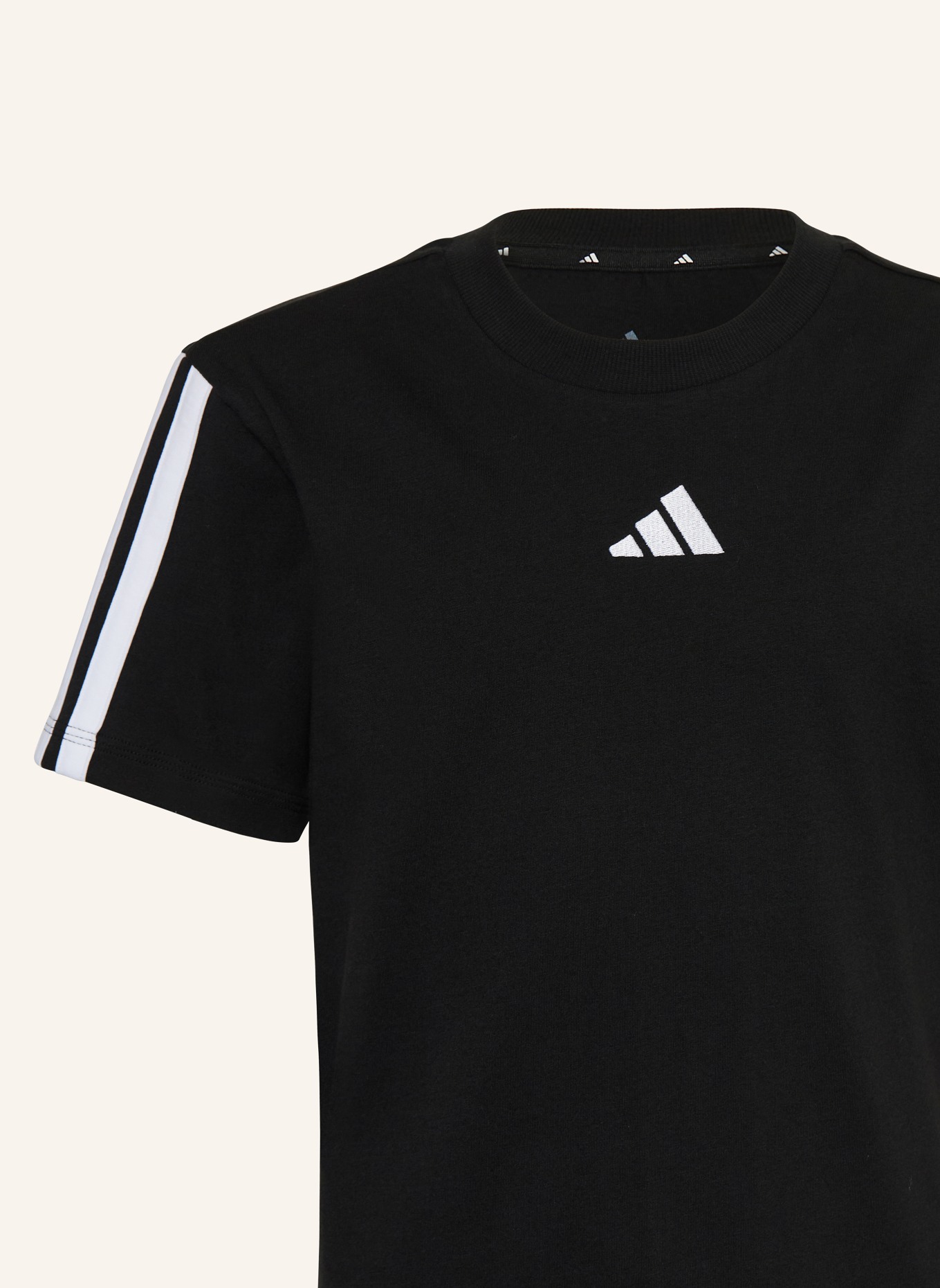 adidas T-Shirt ESSENTIALS: SCHWARZ / WEISS