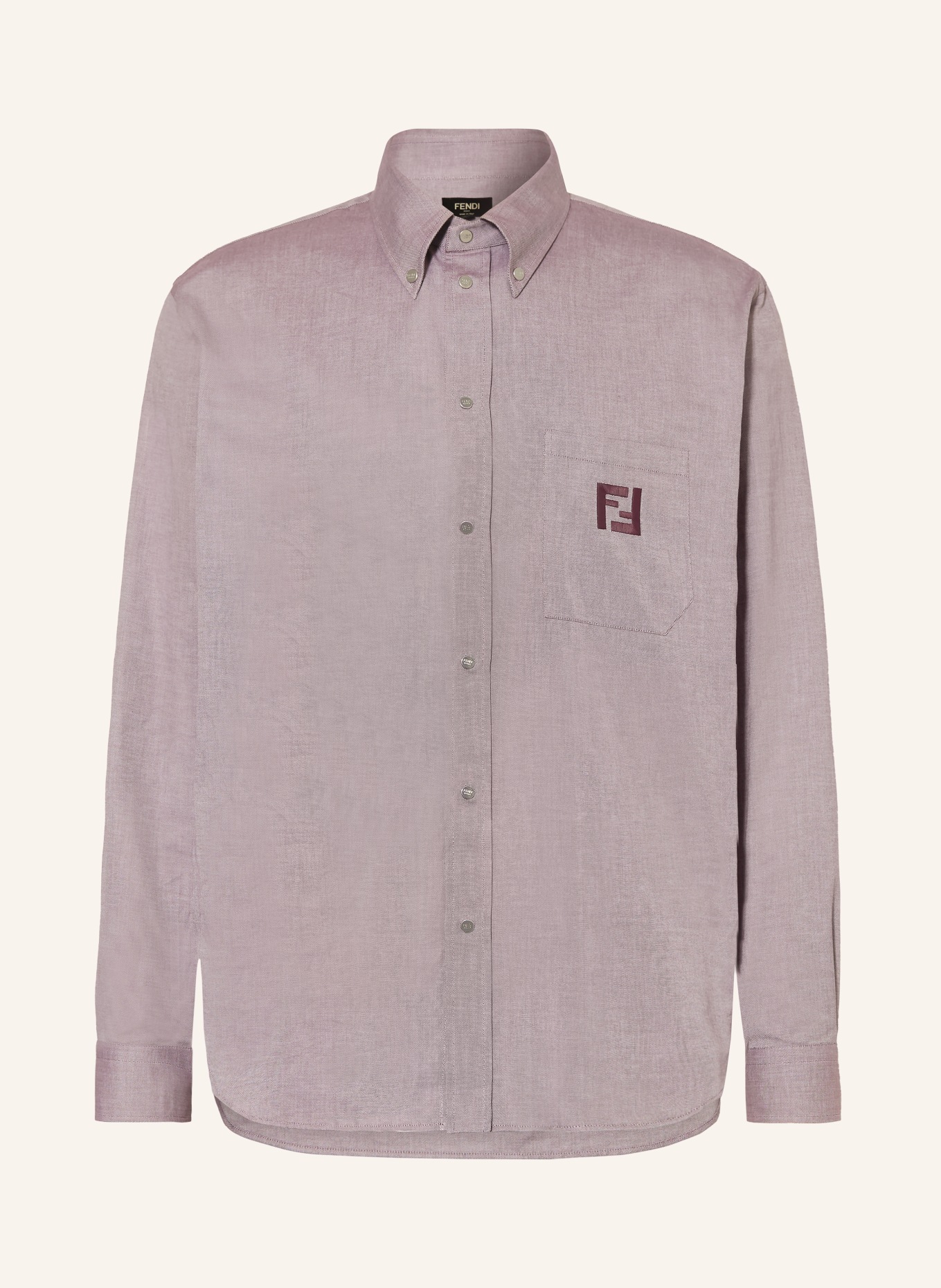 FENDI Hemd Comfort Fit: DUNKELLILA