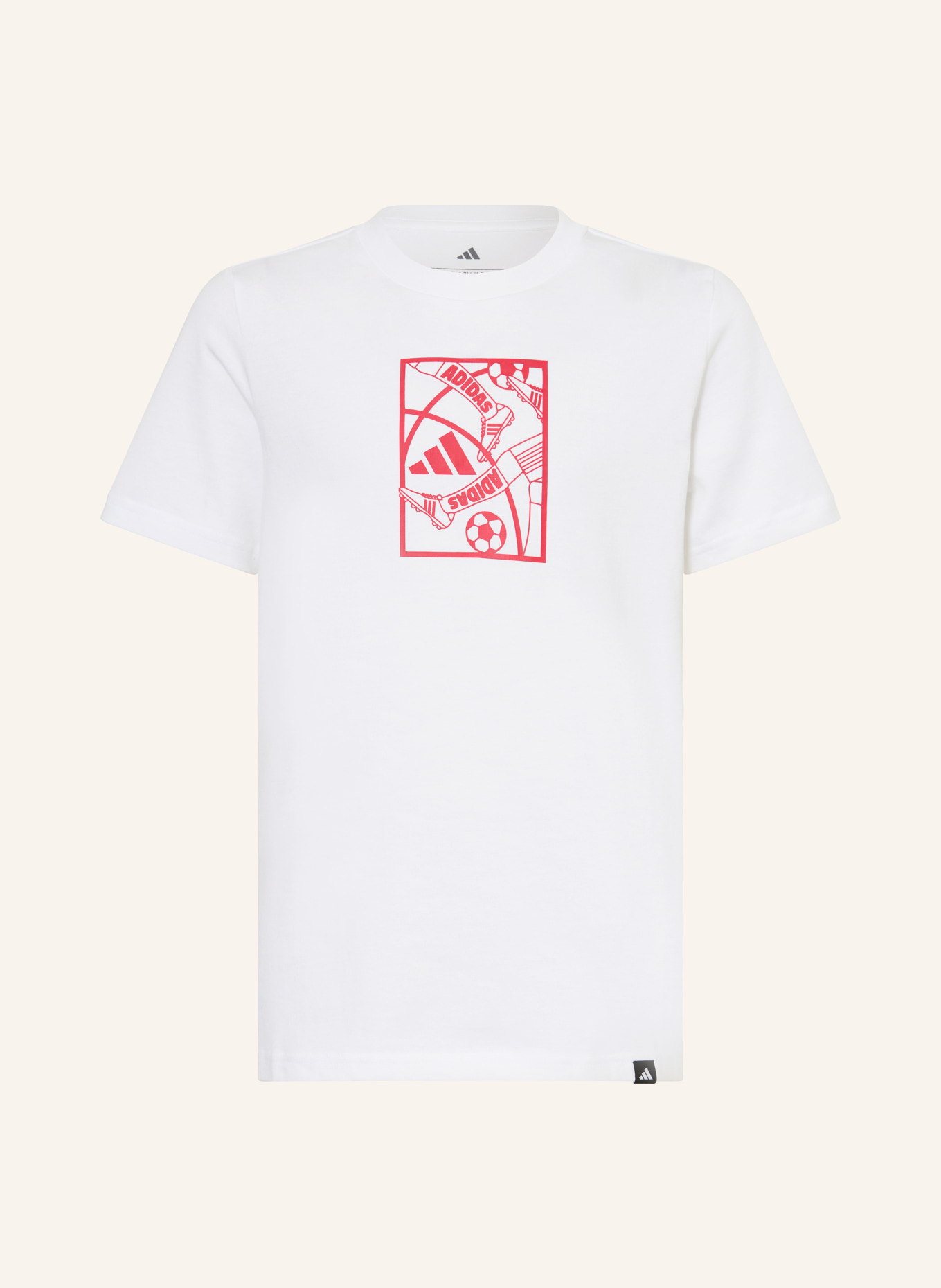 adidas Tričko FOOTBALL: BÍLÁ / ČERVENÁ