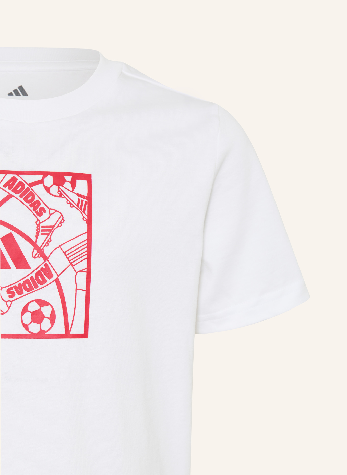 adidas Tričko FOOTBALL: BÍLÁ / ČERVENÁ