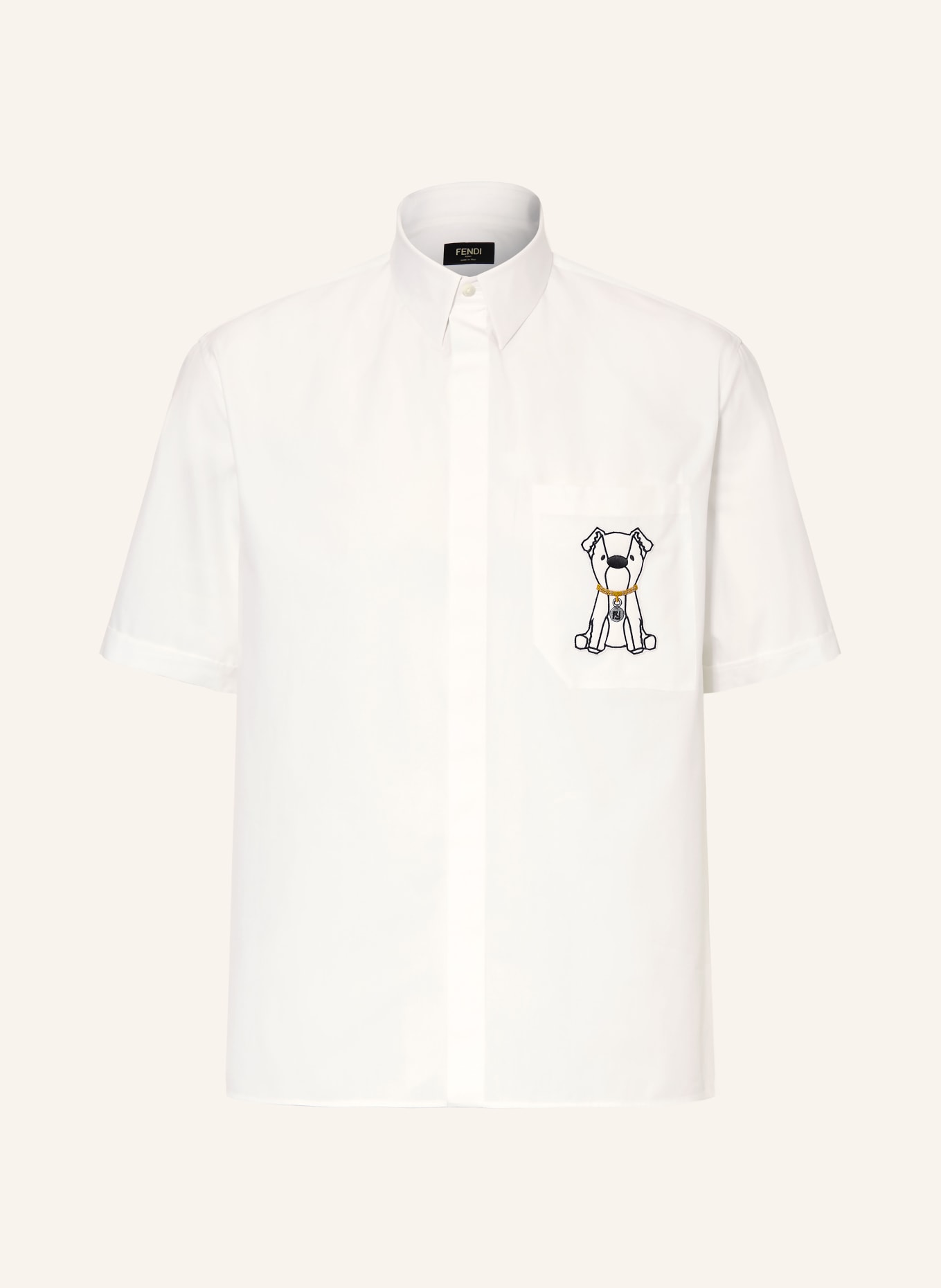 FENDI Short-sleeved Comfort Fit shirt: WHITE
