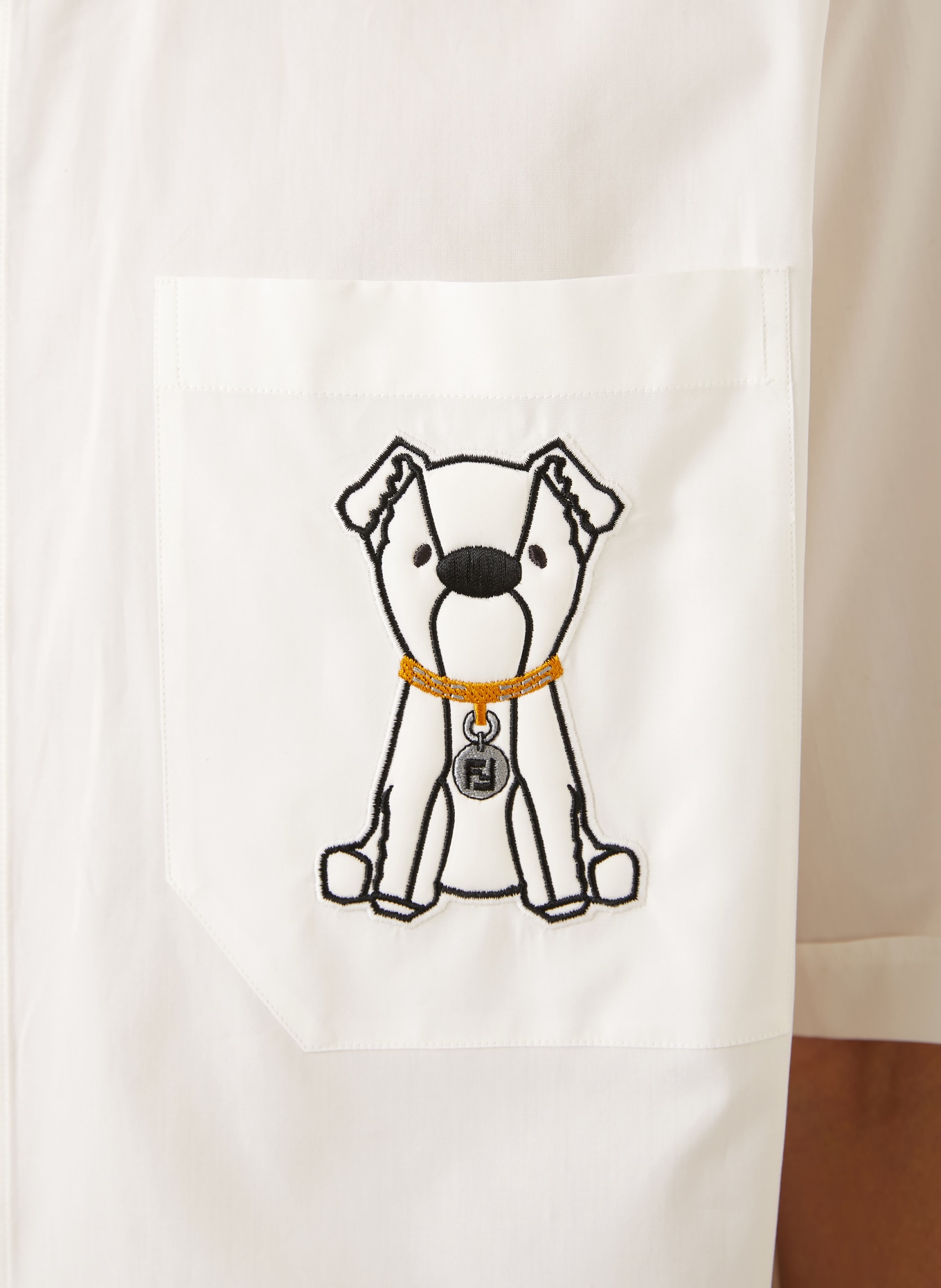 FENDI Short-sleeved Comfort Fit shirt: WHITE