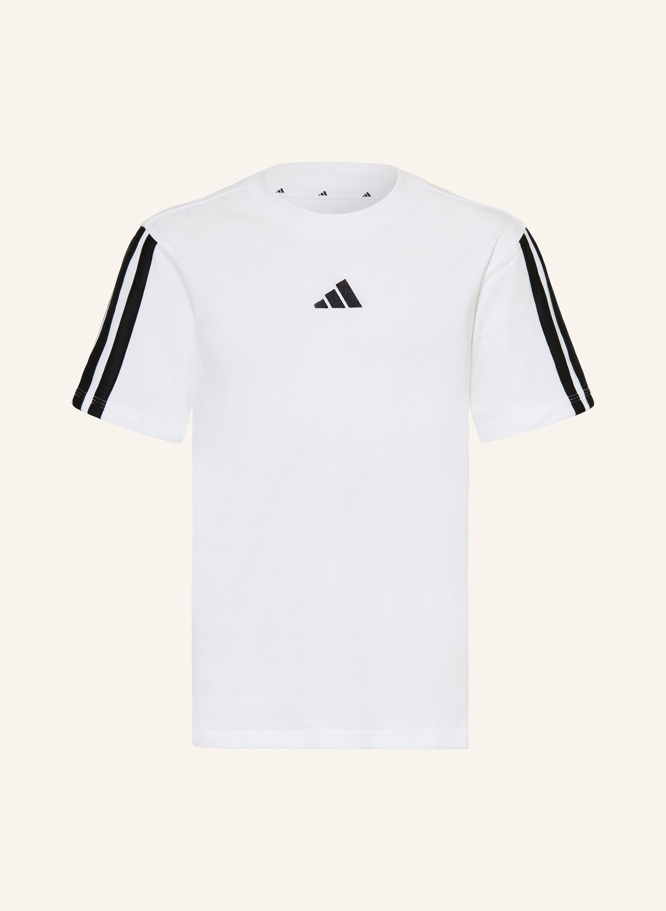 adidas T-Shirt ESSENTIALS: WEISS / SCHWARZ