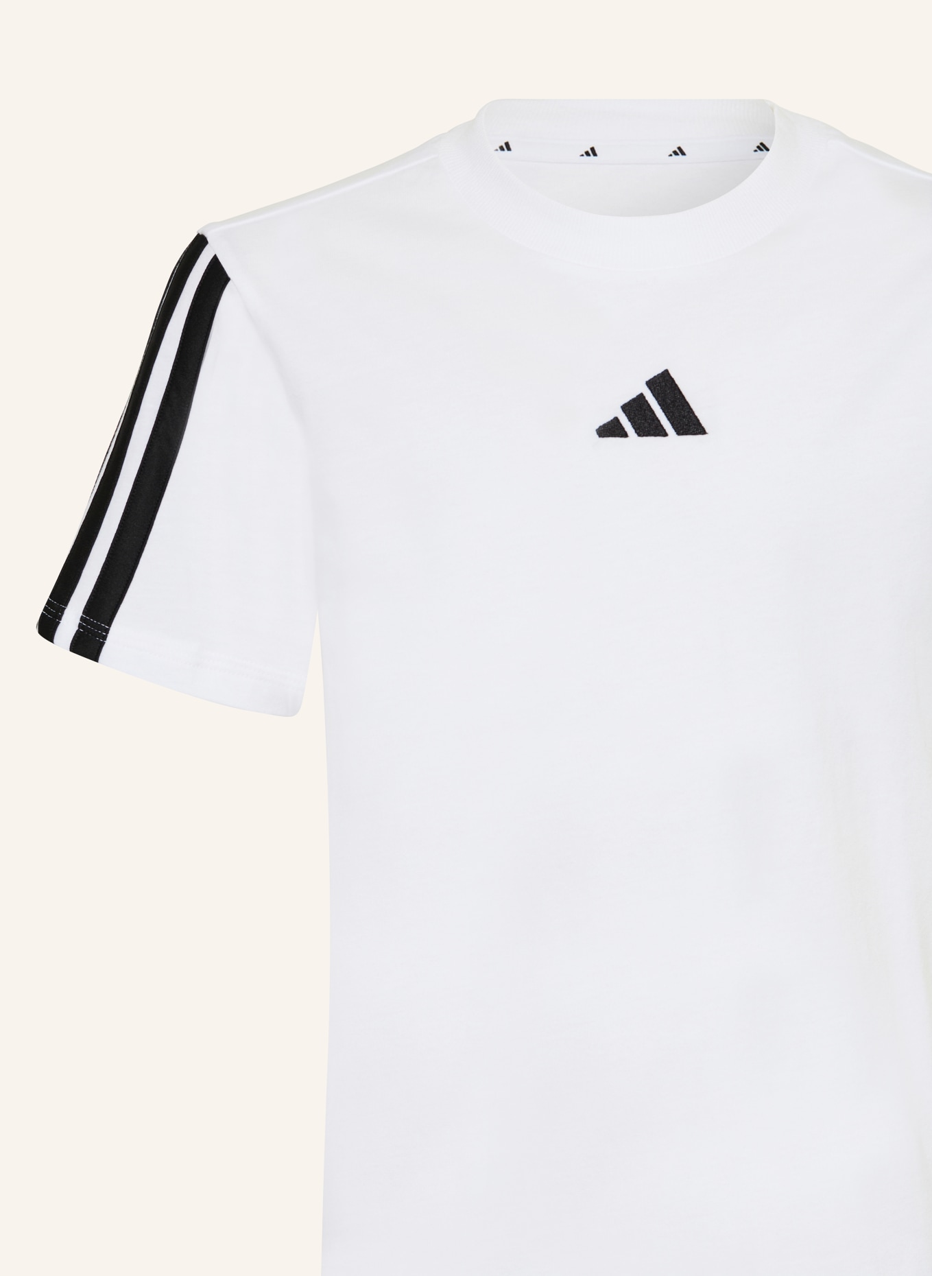 adidas T-Shirt ESSENTIALS: WEISS / SCHWARZ