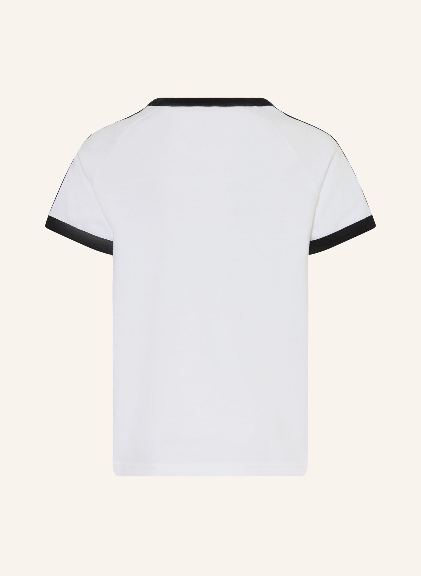 adidas Originals T-Shirt 3-STREIFEN: WEISS / SCHWARZ