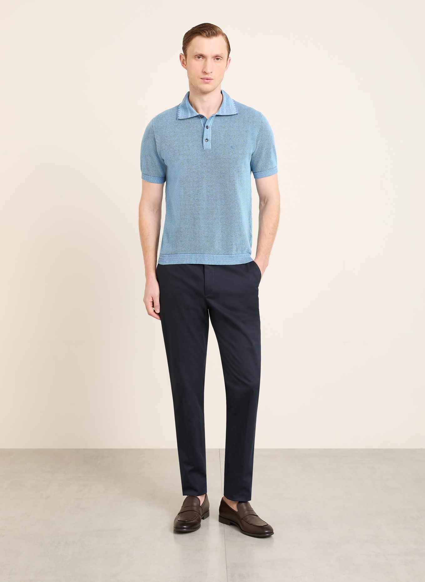 ETRO Polo en maille: BLEU