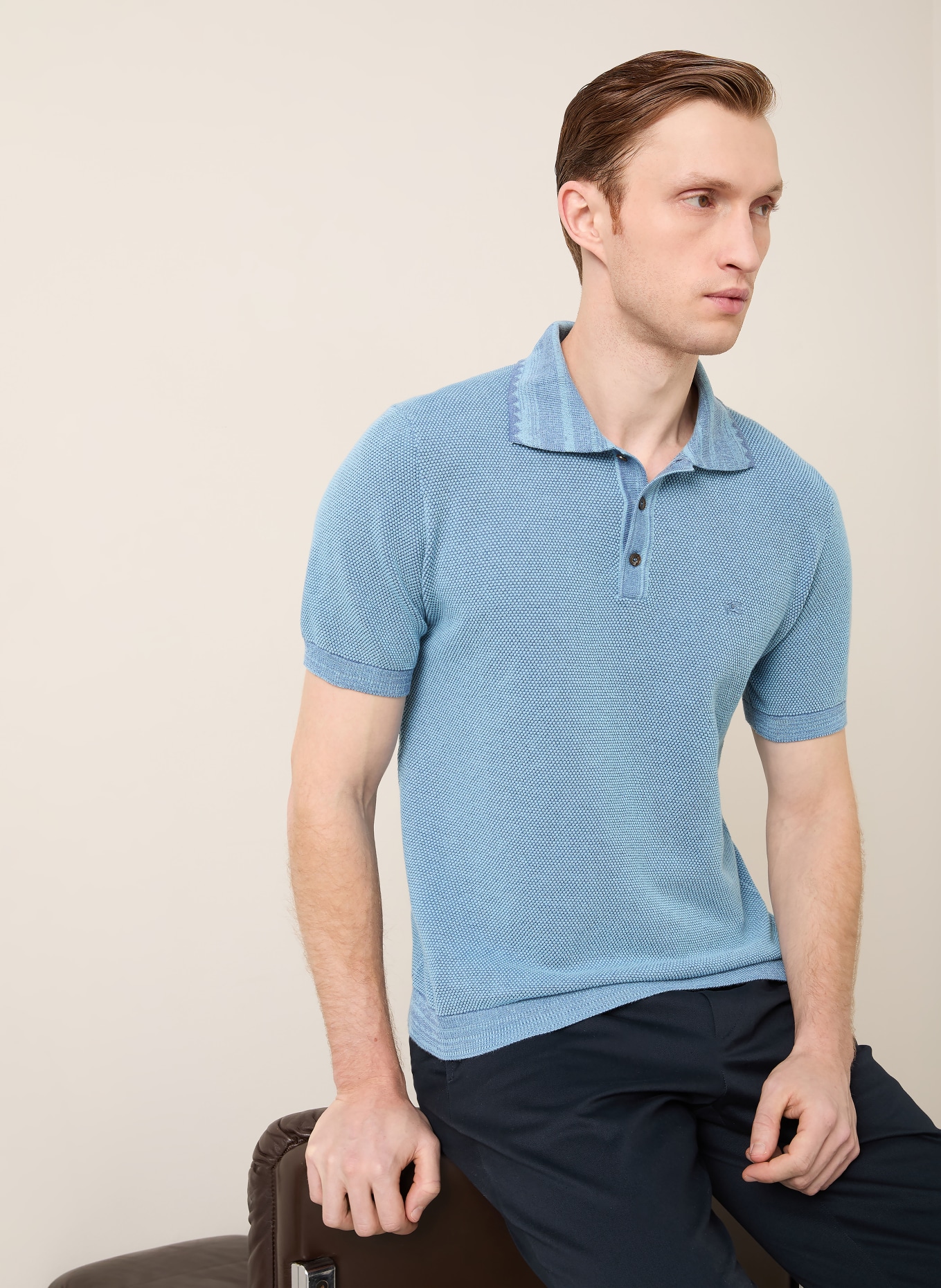 ETRO Polo en maille: BLEU