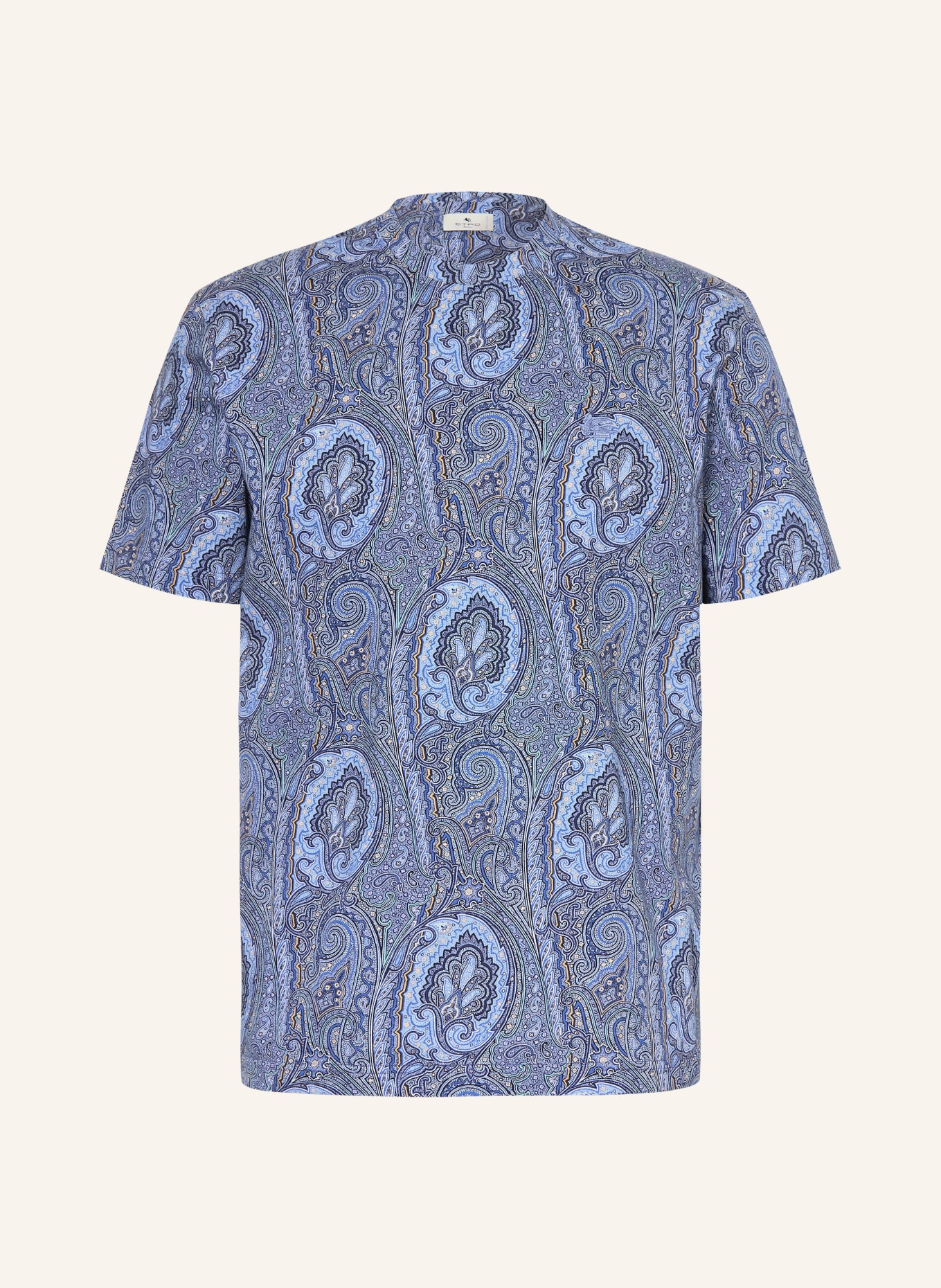 ETRO T-Shirt ROMA: BLAU / HELLBLAU