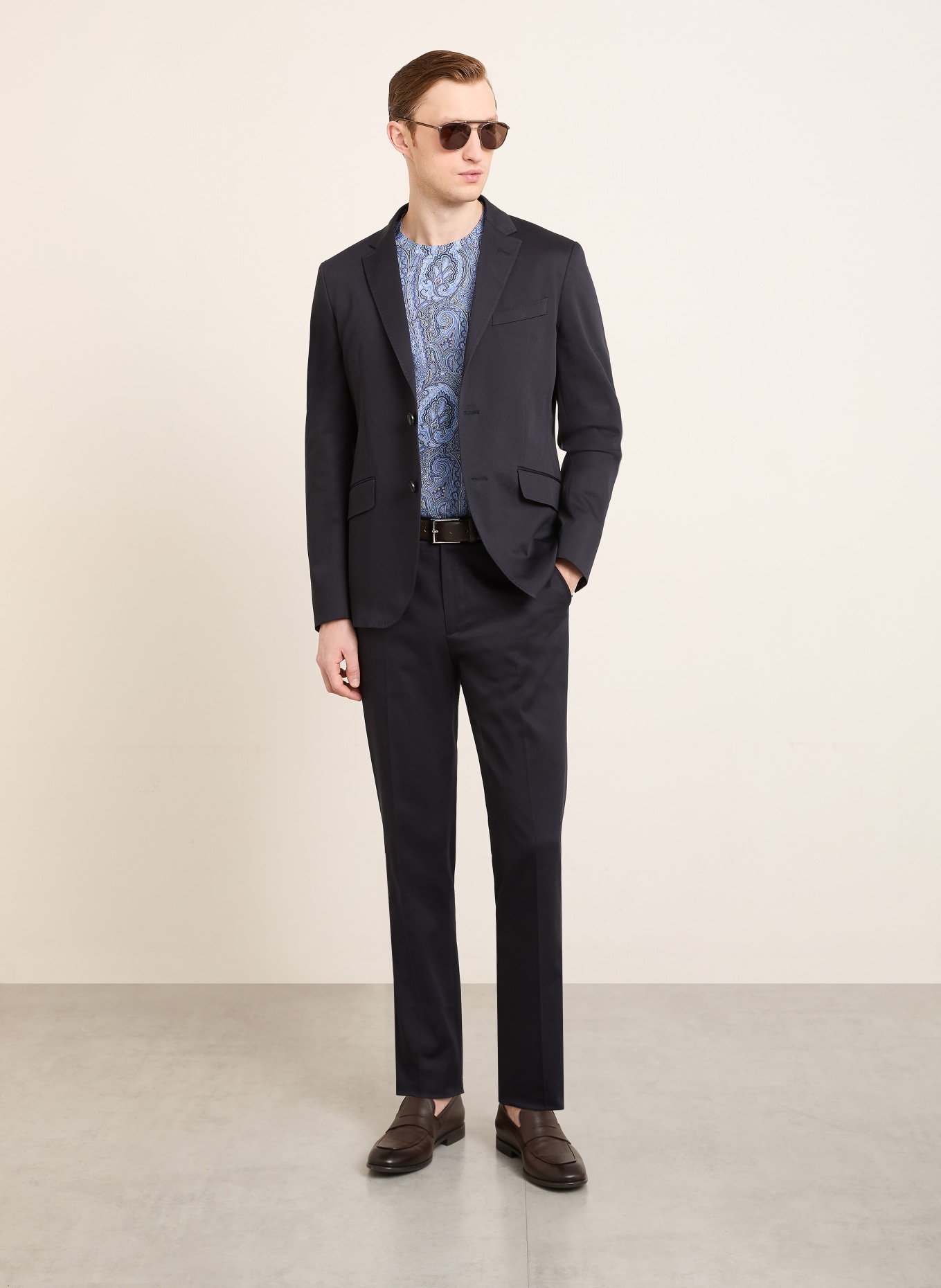 ETRO T-Shirt ROMA: BLAU / HELLBLAU