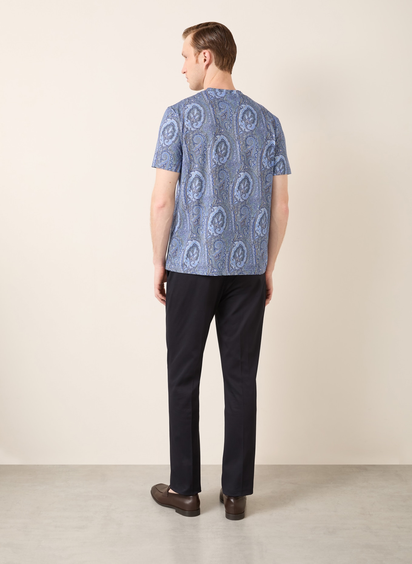 ETRO T-Shirt ROMA: BLAU / HELLBLAU
