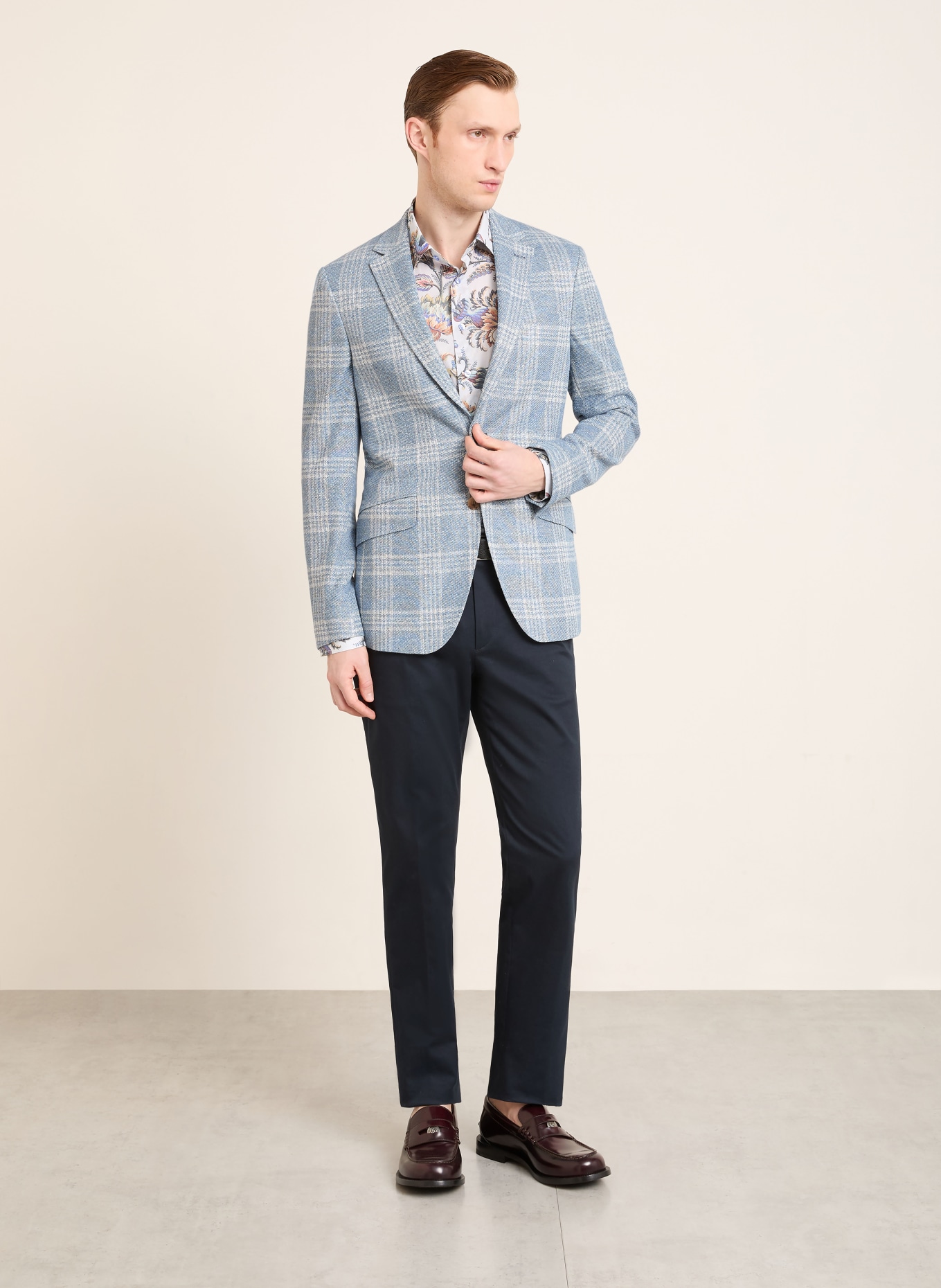 ETRO Veste coupe extra slim: BLEU CLAIR / BLANC