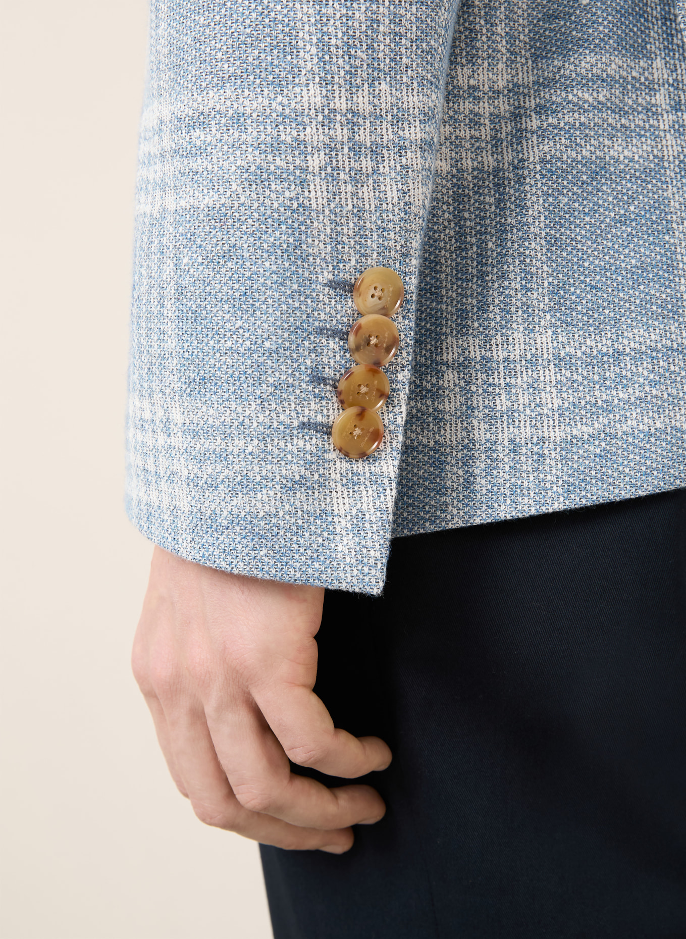 ETRO Veste coupe extra slim: BLEU CLAIR / BLANC