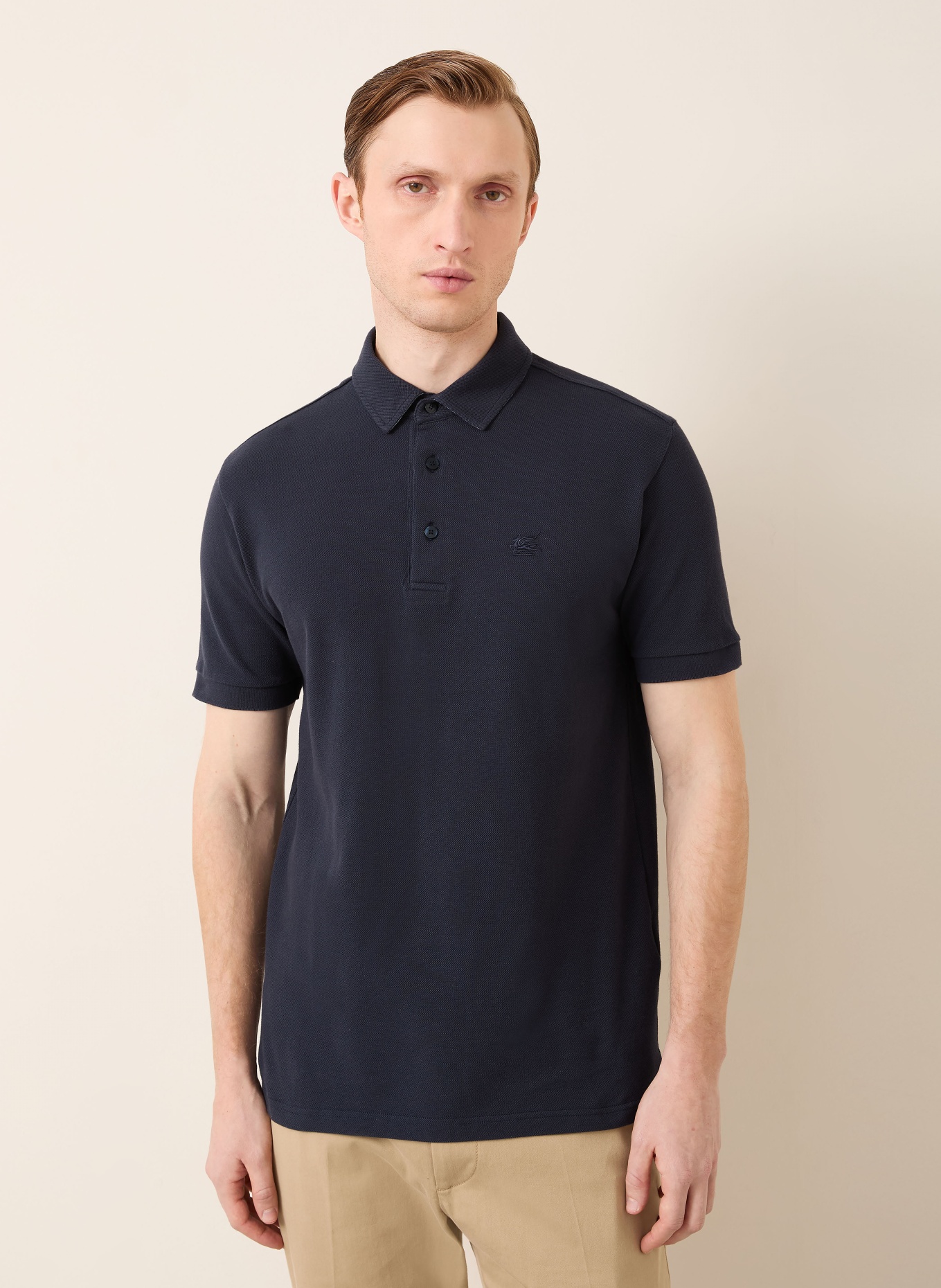 ETRO Polo piqué: BLEU FONCÉ