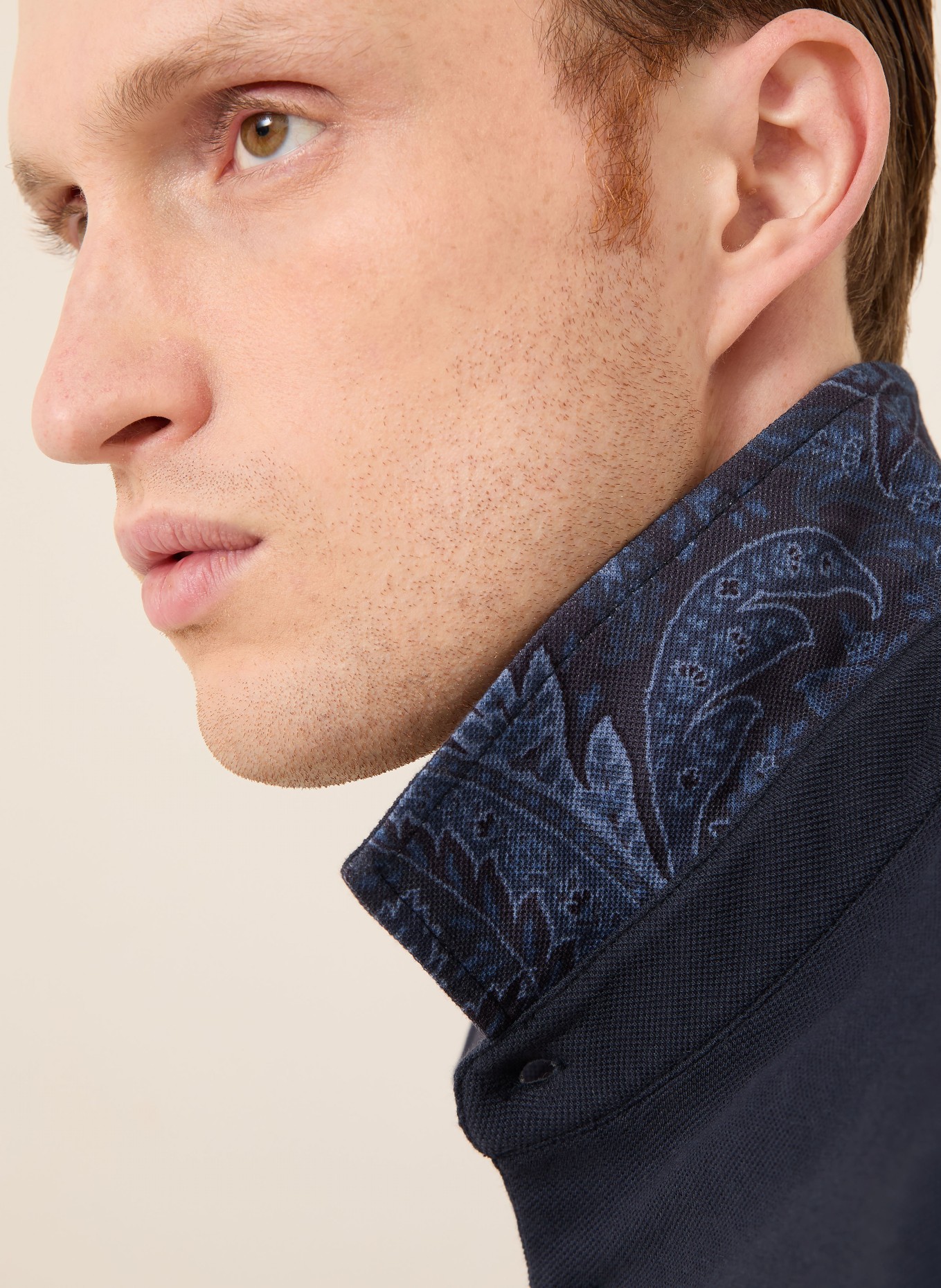 ETRO Polo piqué: BLEU FONCÉ