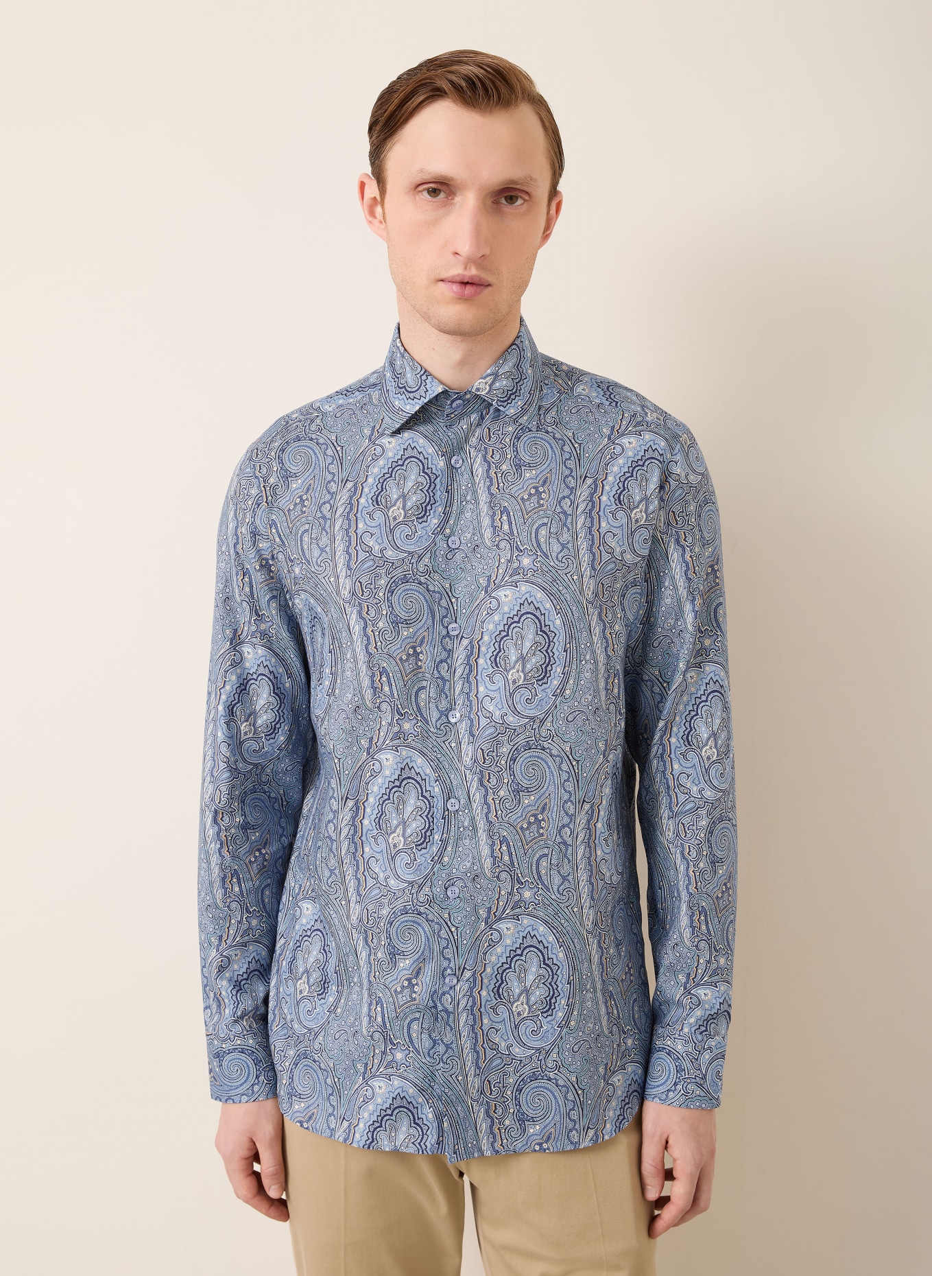 ETRO Regular fit shirt: BLUE / LIGHT BLUE