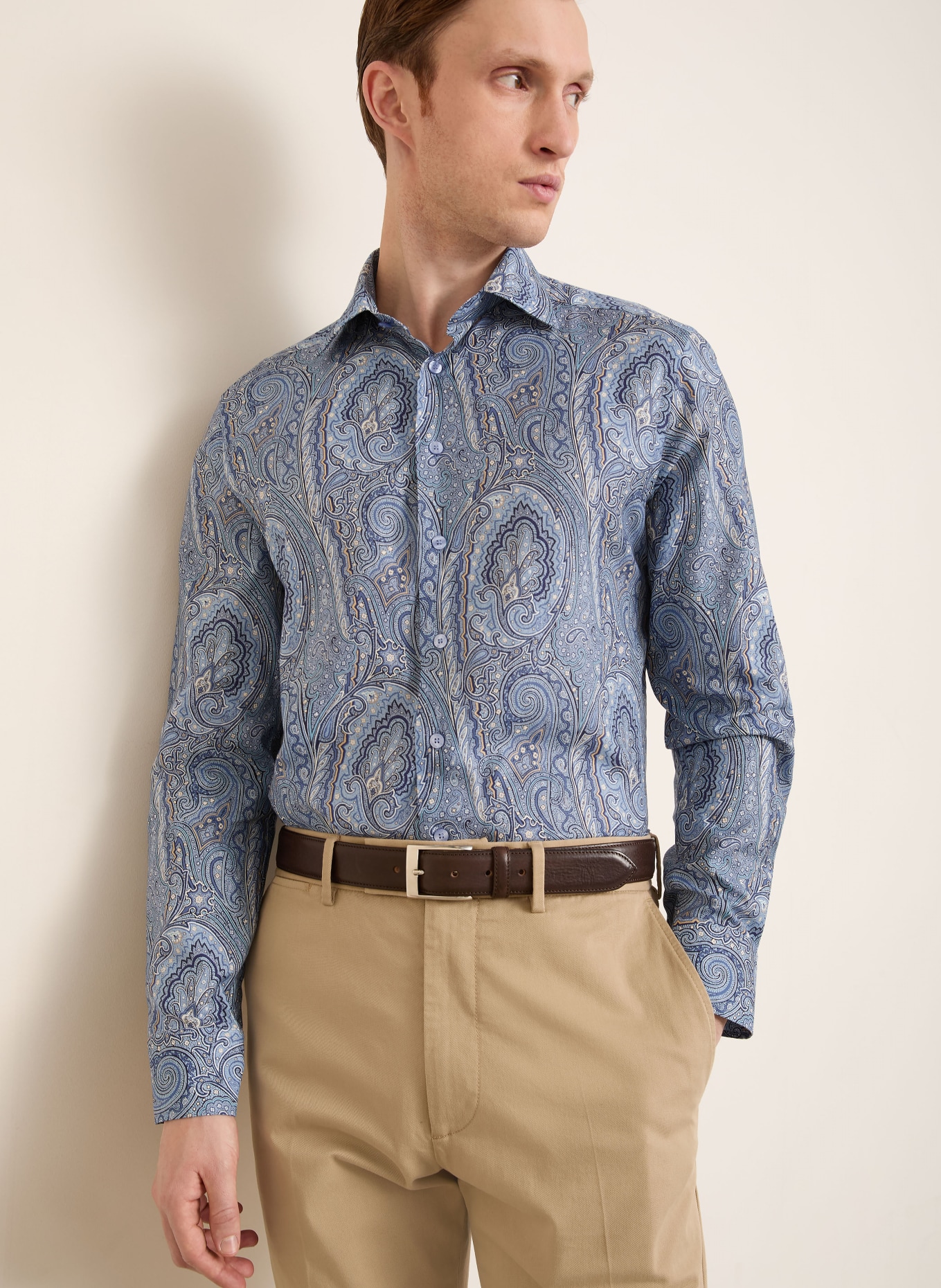ETRO Regular fit shirt: BLUE / LIGHT BLUE