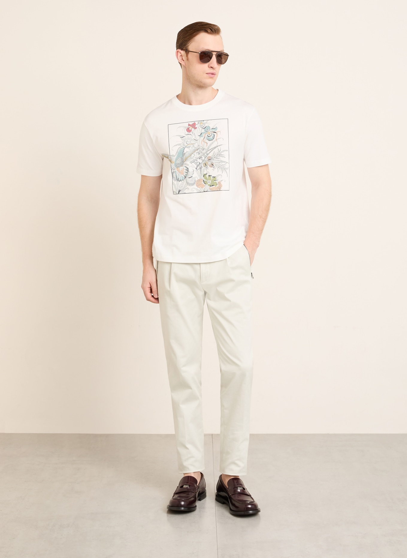 ETRO koszulka: BIAŁY / PETROL