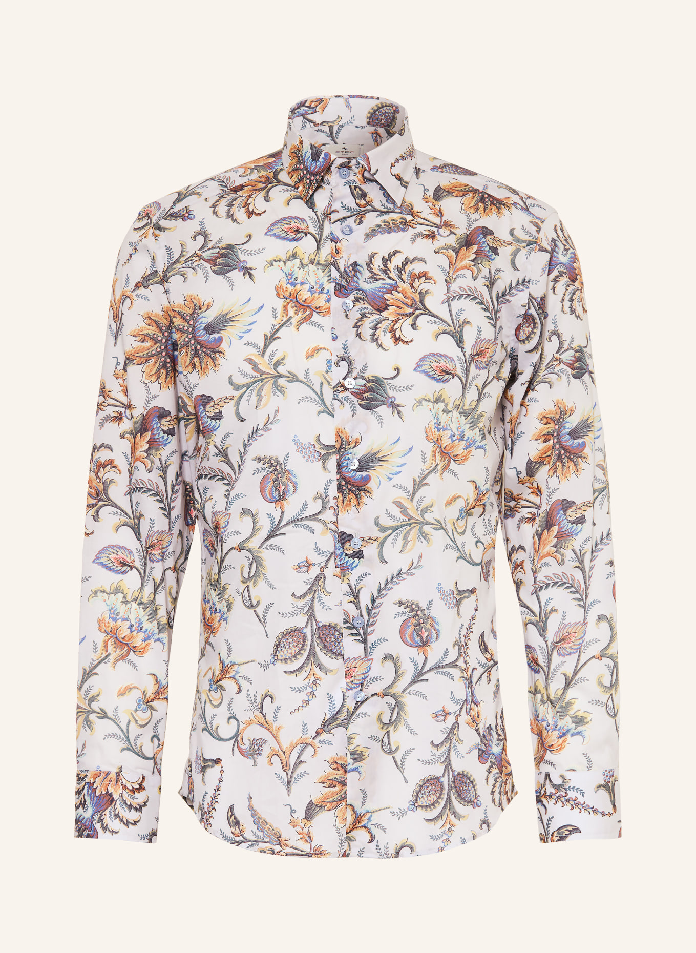 ETRO Hemd Regular Fit: BLAUGRAU / LACHS / KHAKI