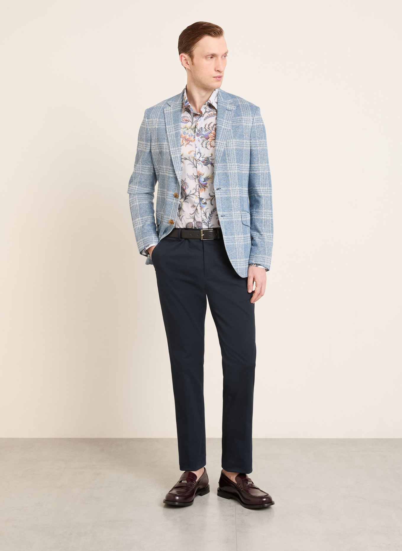 ETRO Hemd Regular Fit: BLAUGRAU / LACHS / KHAKI