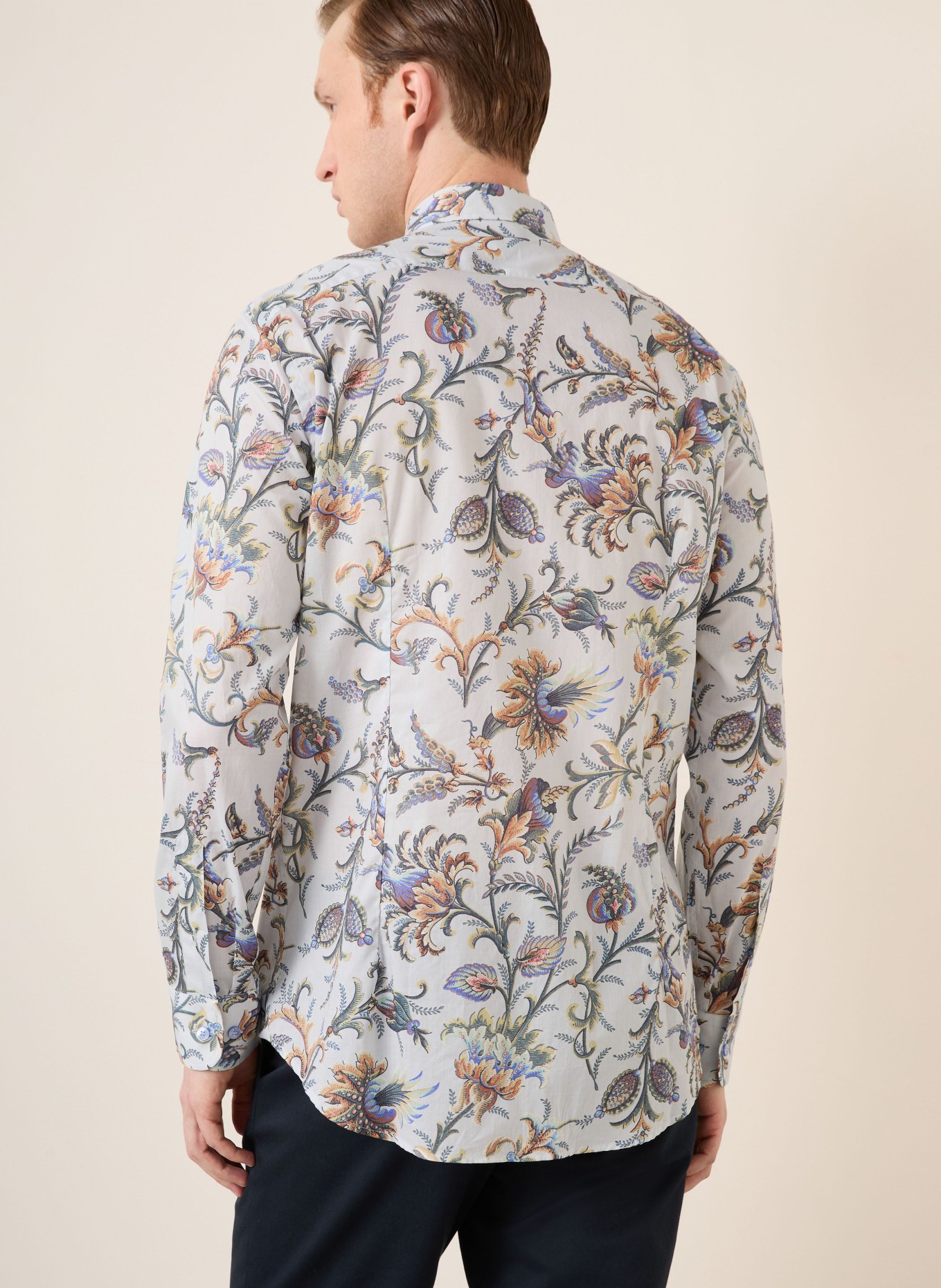 ETRO Hemd Regular Fit: BLAUGRAU / LACHS / KHAKI