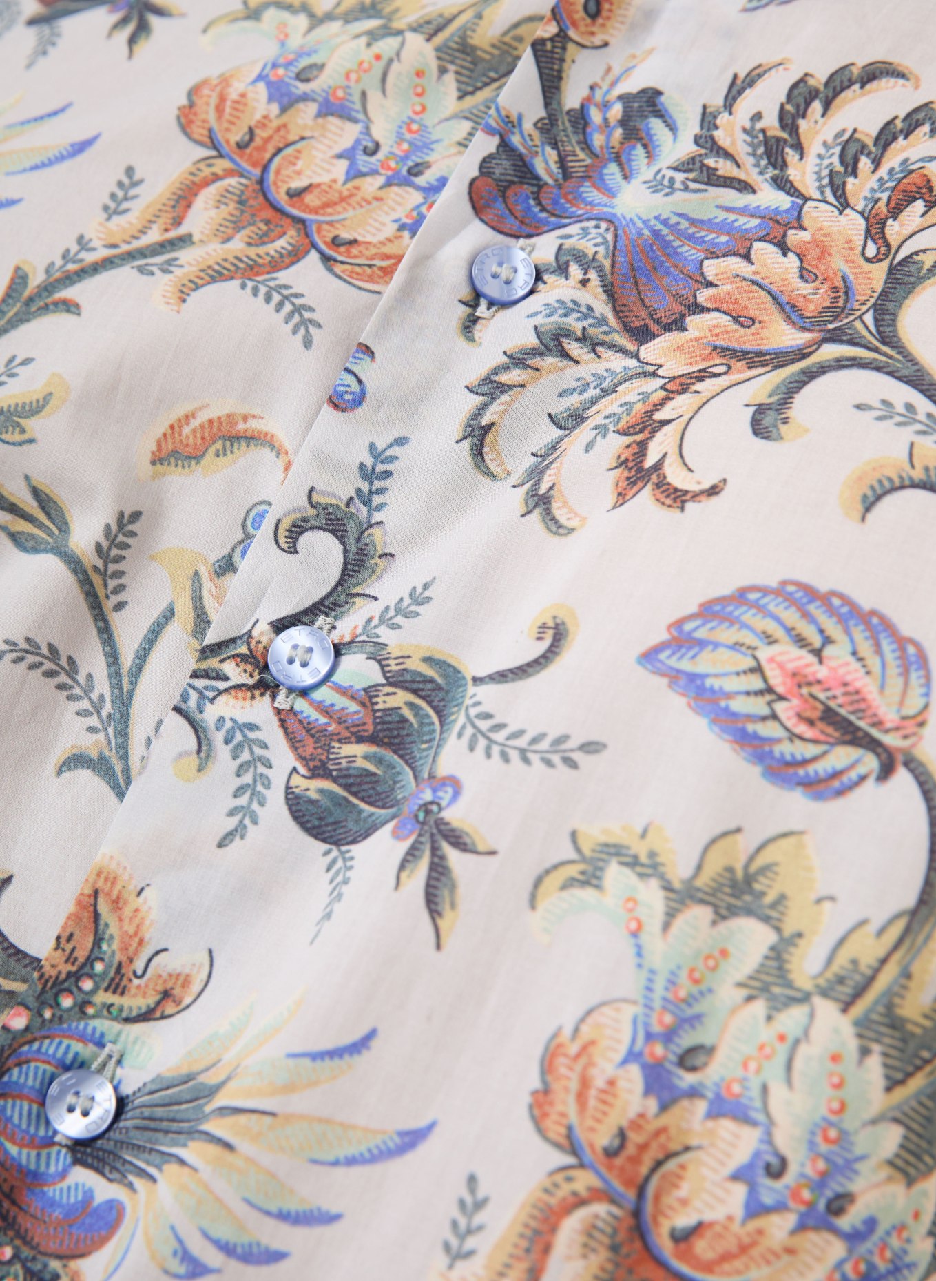 ETRO Hemd Regular Fit: BLAUGRAU / LACHS / KHAKI