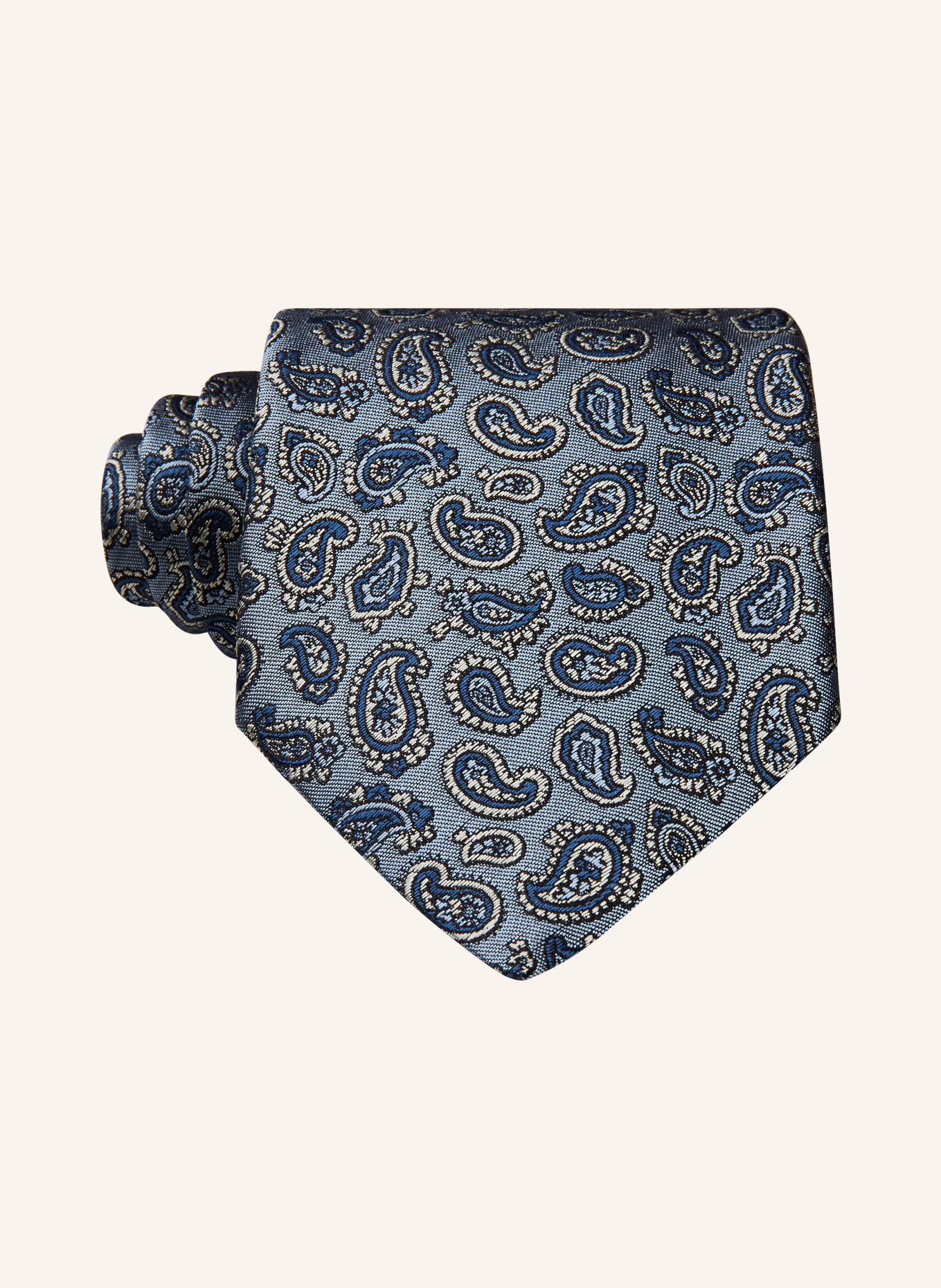 ETRO necktie: LIGHT BLUE / CREAM / BLUE