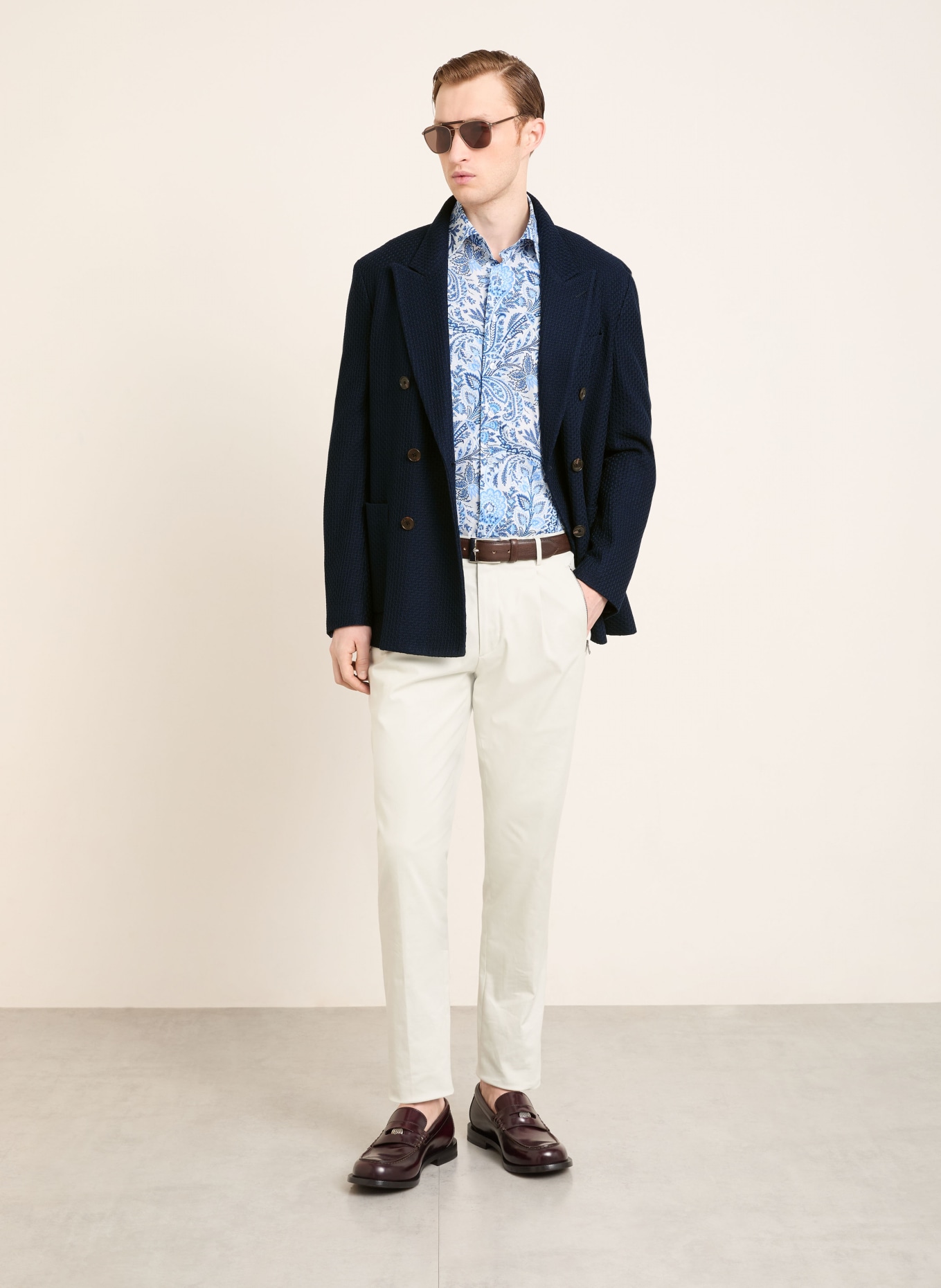 ETRO Hemd Regular Fit: WEISS / BLAU