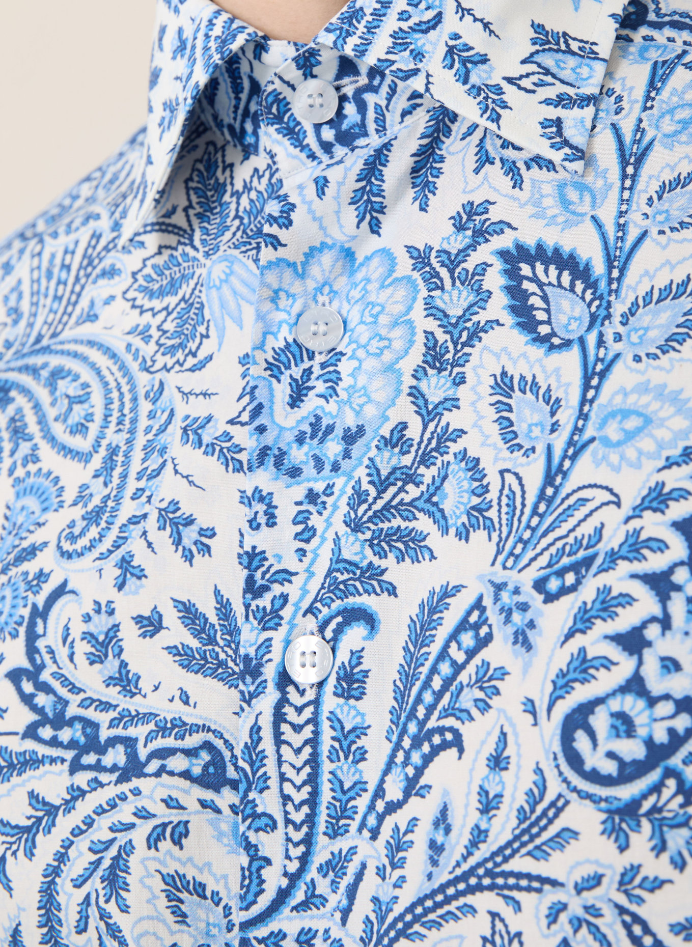 ETRO Hemd Regular Fit: WEISS / BLAU