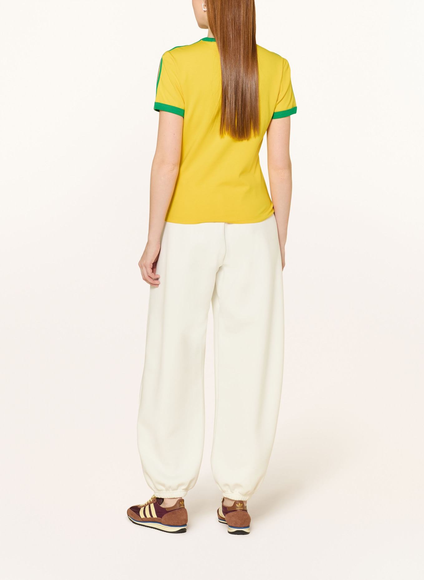 adidas Originals Koszulka 3-PASKI: ŻÓŁTY / ZIELONY / NIEBIESKI