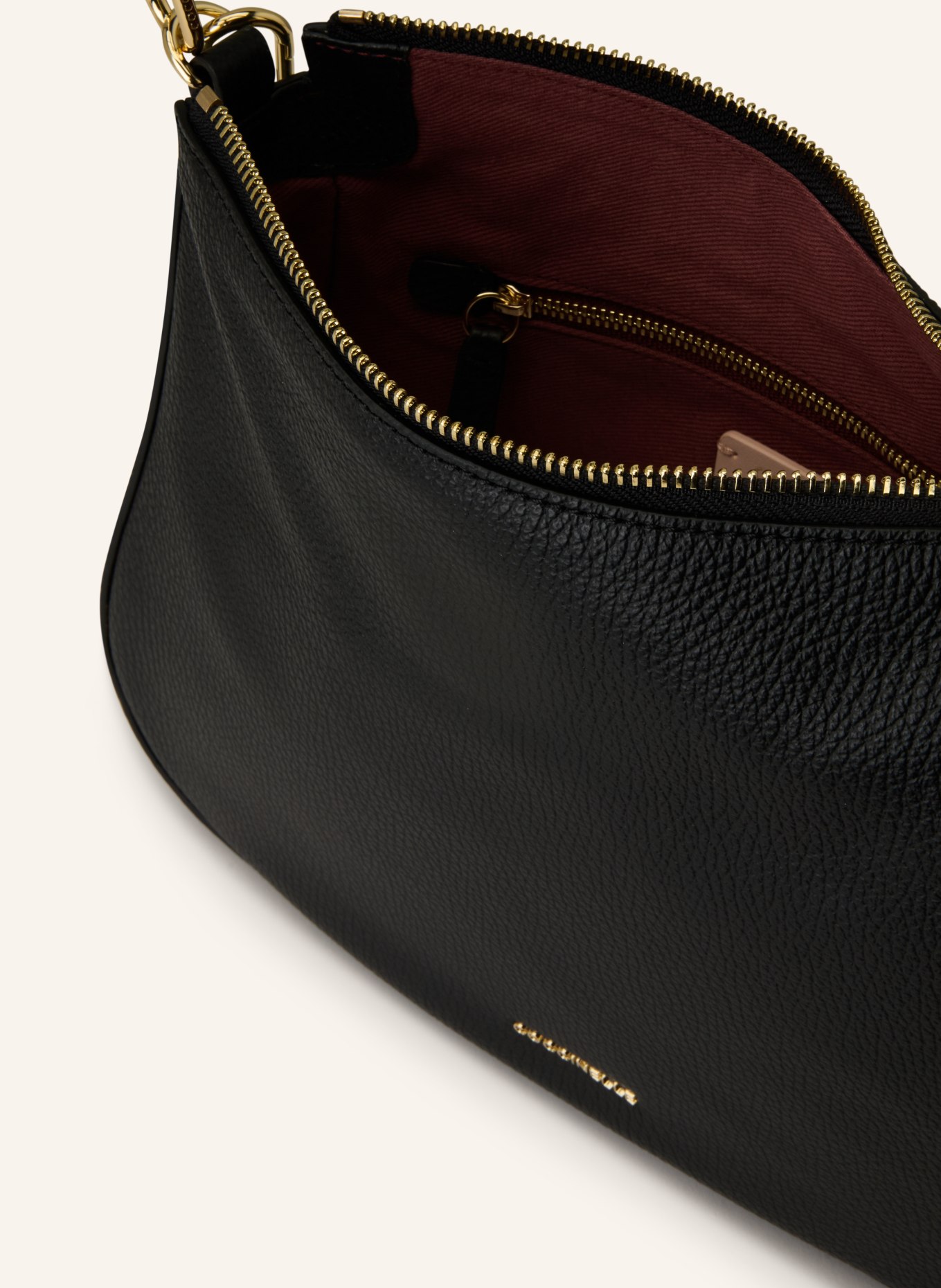 COCCINELLE torba z kieszenią: CZARNY / ZŁOTY