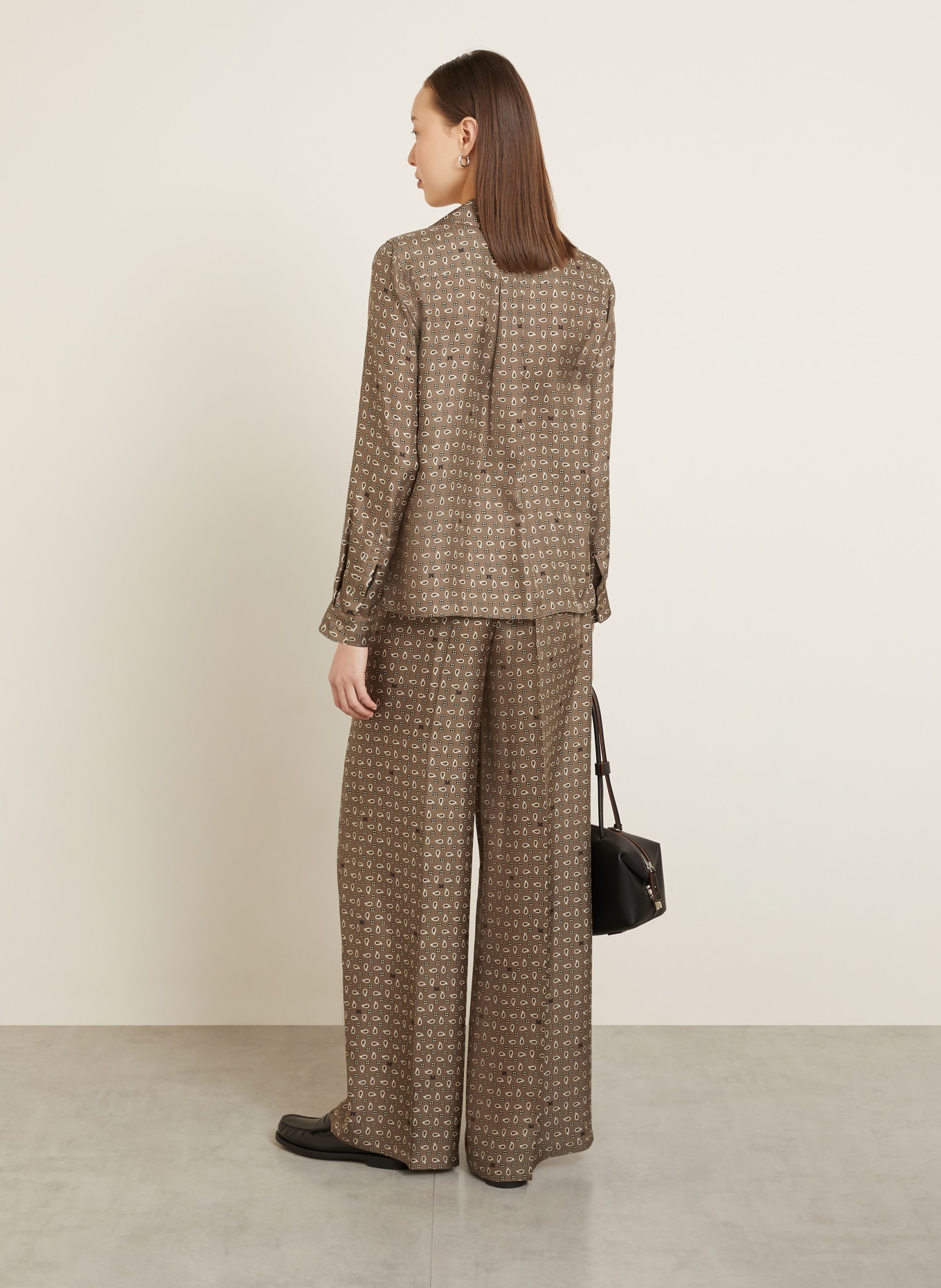 Max Mara Seidenbluse MXMDISCO: TAUPE / CREME / SCHWARZ