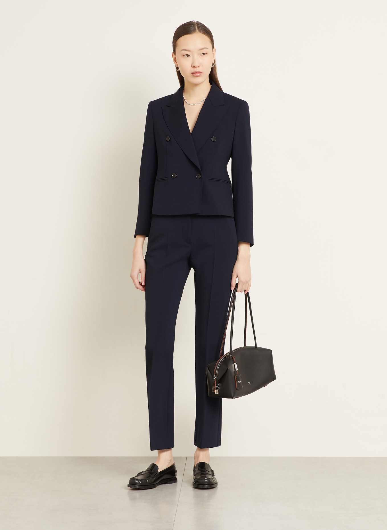 Max Mara Blazer DORICO mit 3/4-Arm: DUNKELBLAU